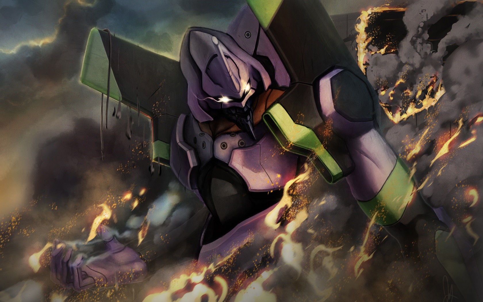 EVA Unit 01 in Neon Genesis Evangelion HD Wallpaper