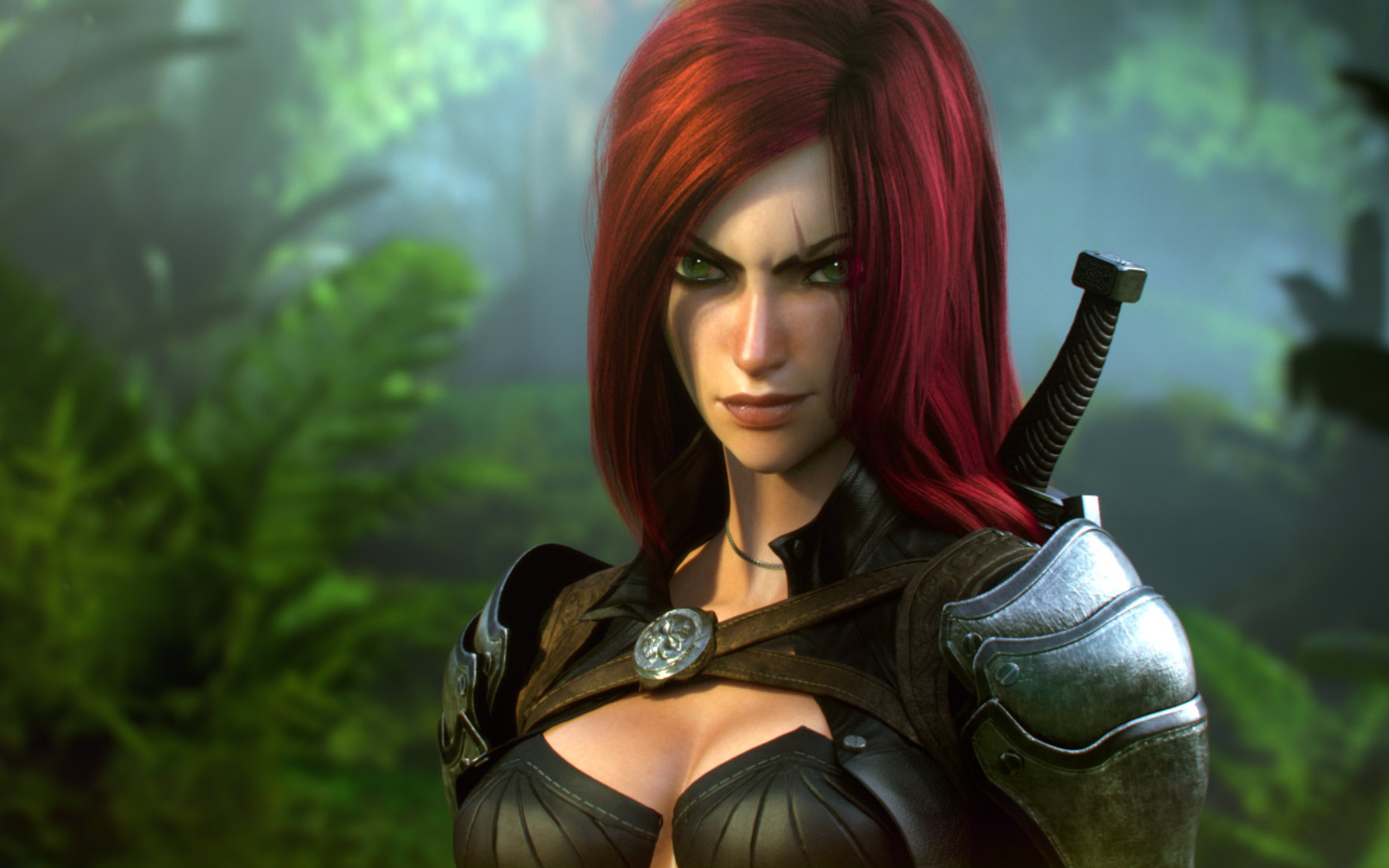 Katarina from League of Legends in a forest HD Wallpaper