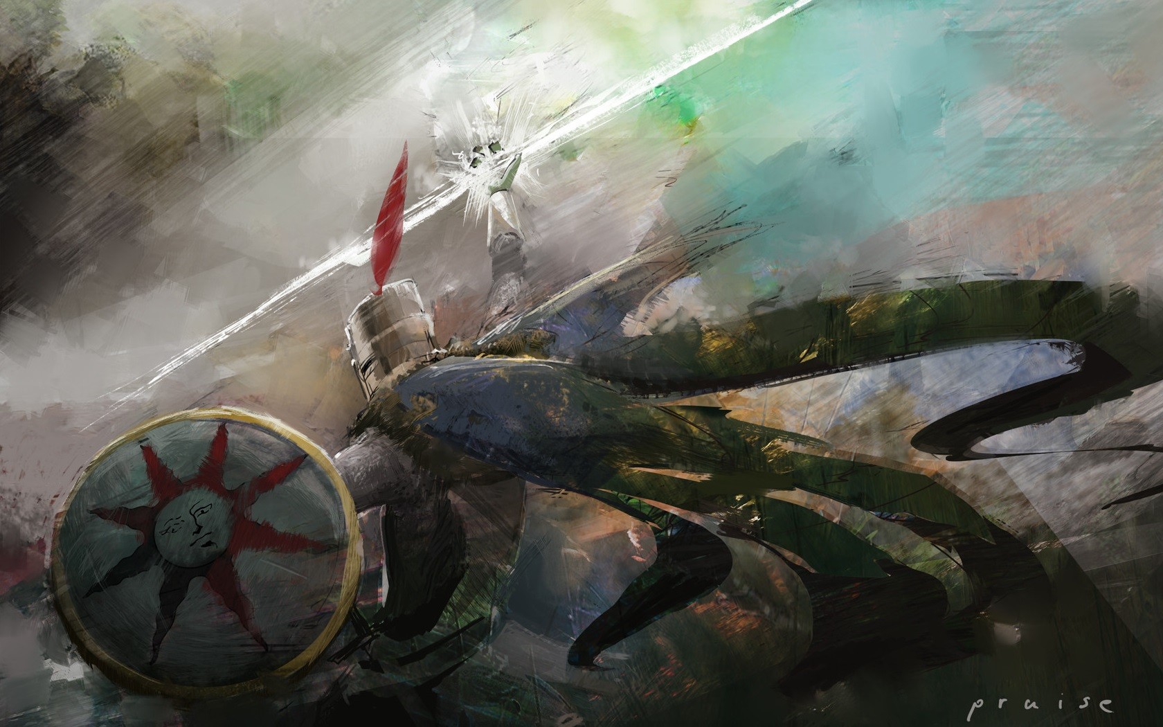 Solaire of Astora with Sun Shield HD Wallpaper