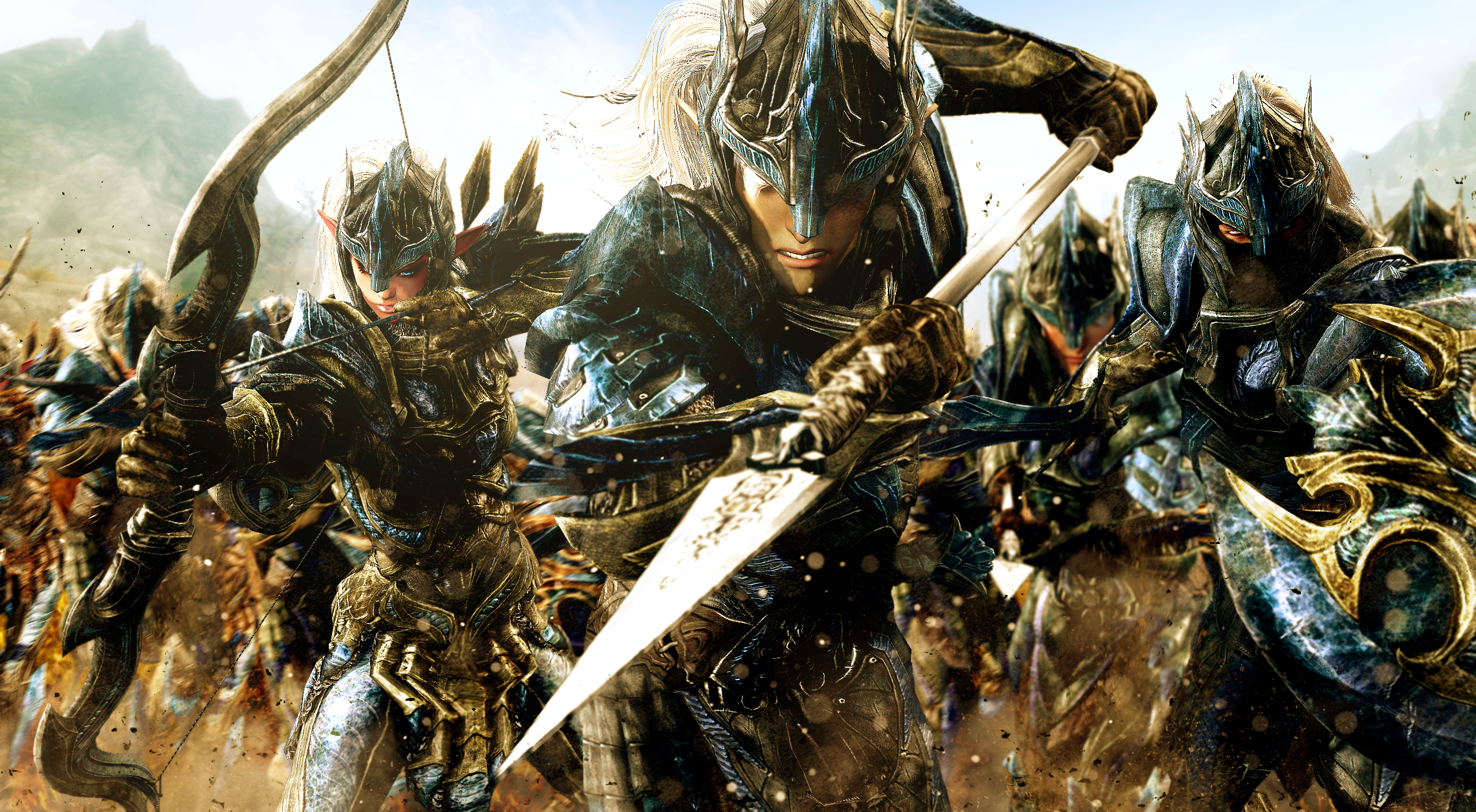 The Elder Scrolls V: Skyrim Elven Warriors HD Wallpaper
