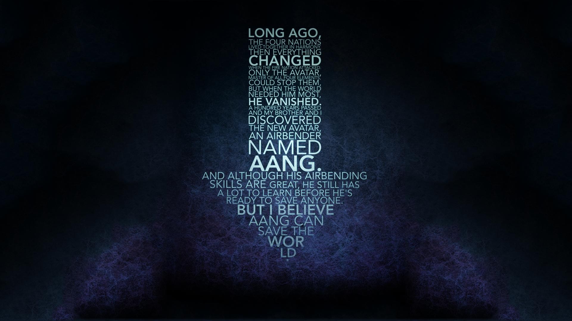 Avatar: The Last Airbender Typography Quote HD Wallpaper