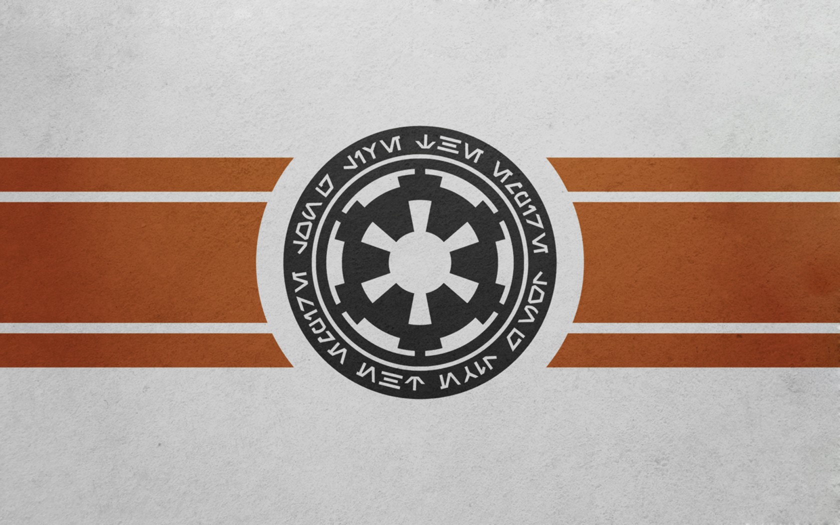 Galactic Empire Symbol with Orange Stripes HD Wallpaper