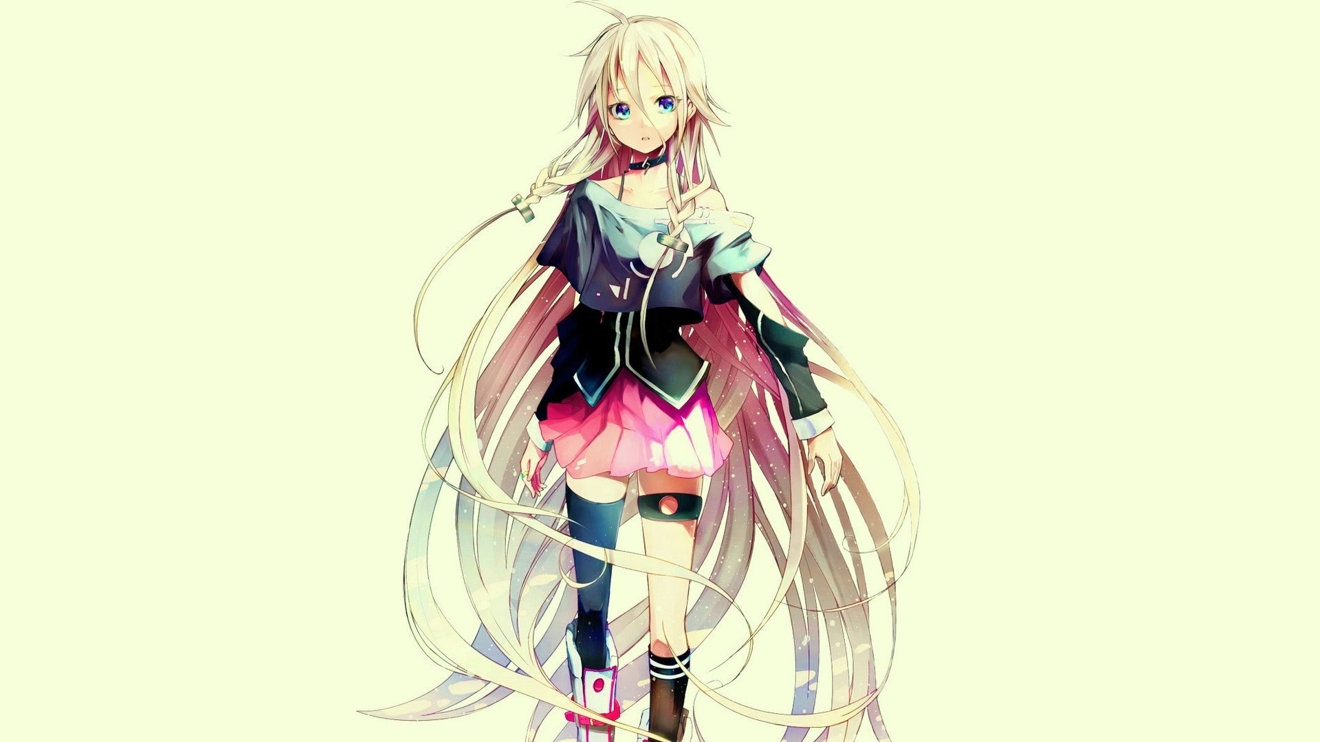 IA Vocaloid anime girl with long blonde hair HD Wallpaper