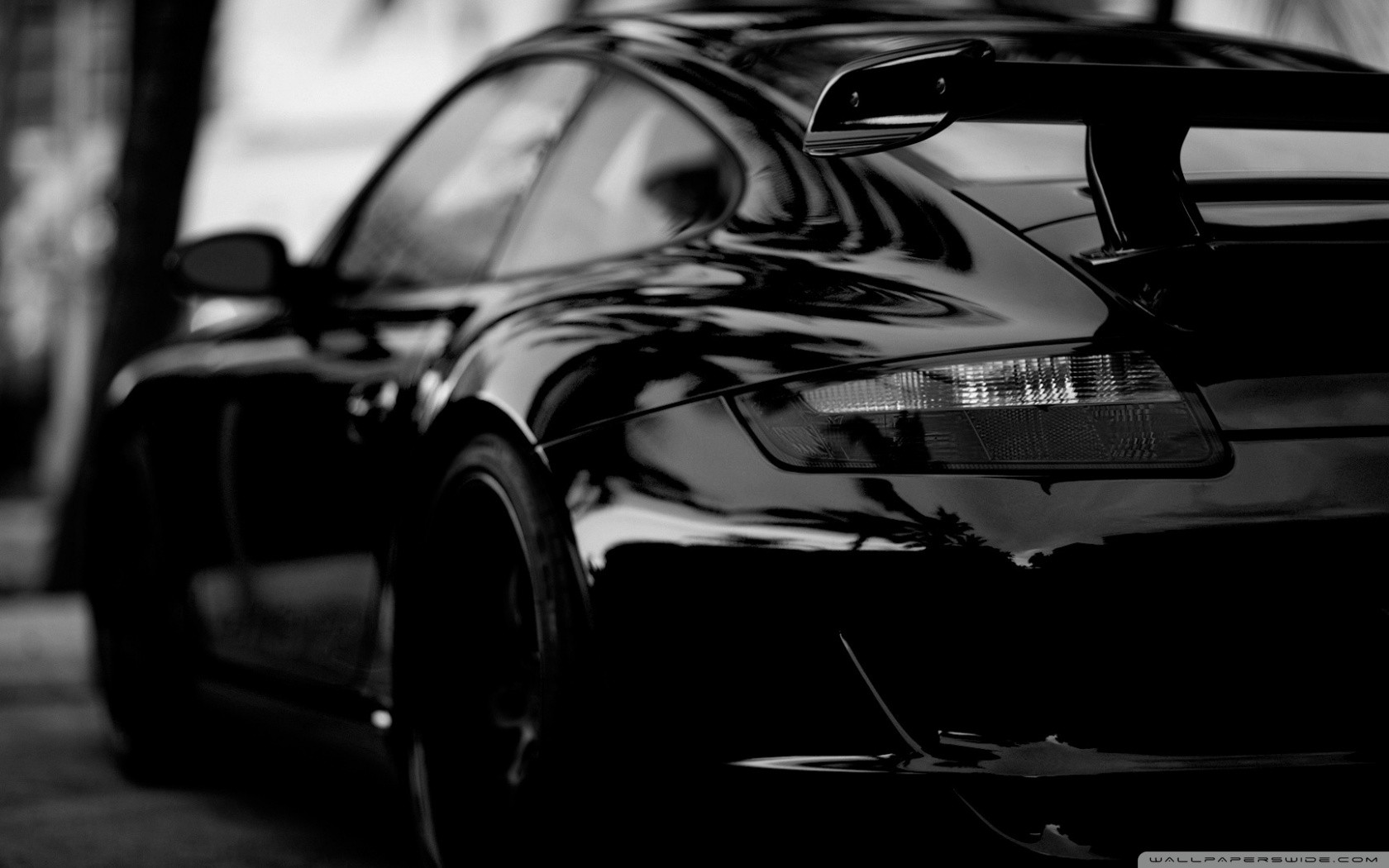 Black Porsche 911 sports car HD Wallpaper