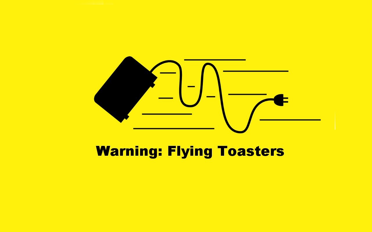 Warning: Flying Toasters HD Wallpaper