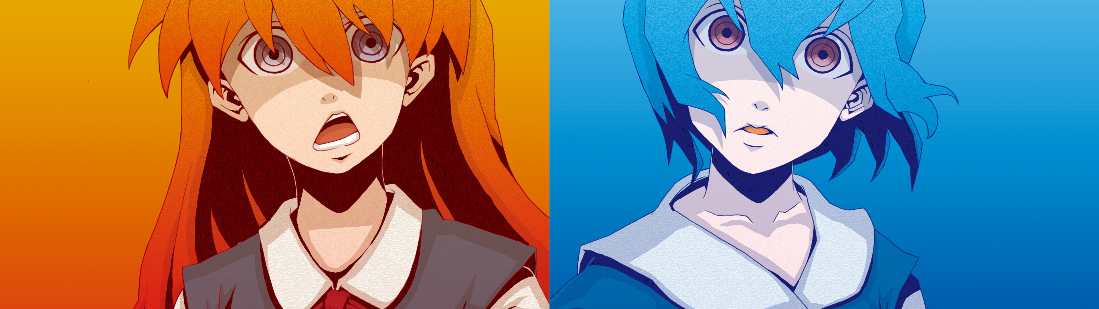 Asuka Langley Soryu and Rei Ayanami HD Wallpaper