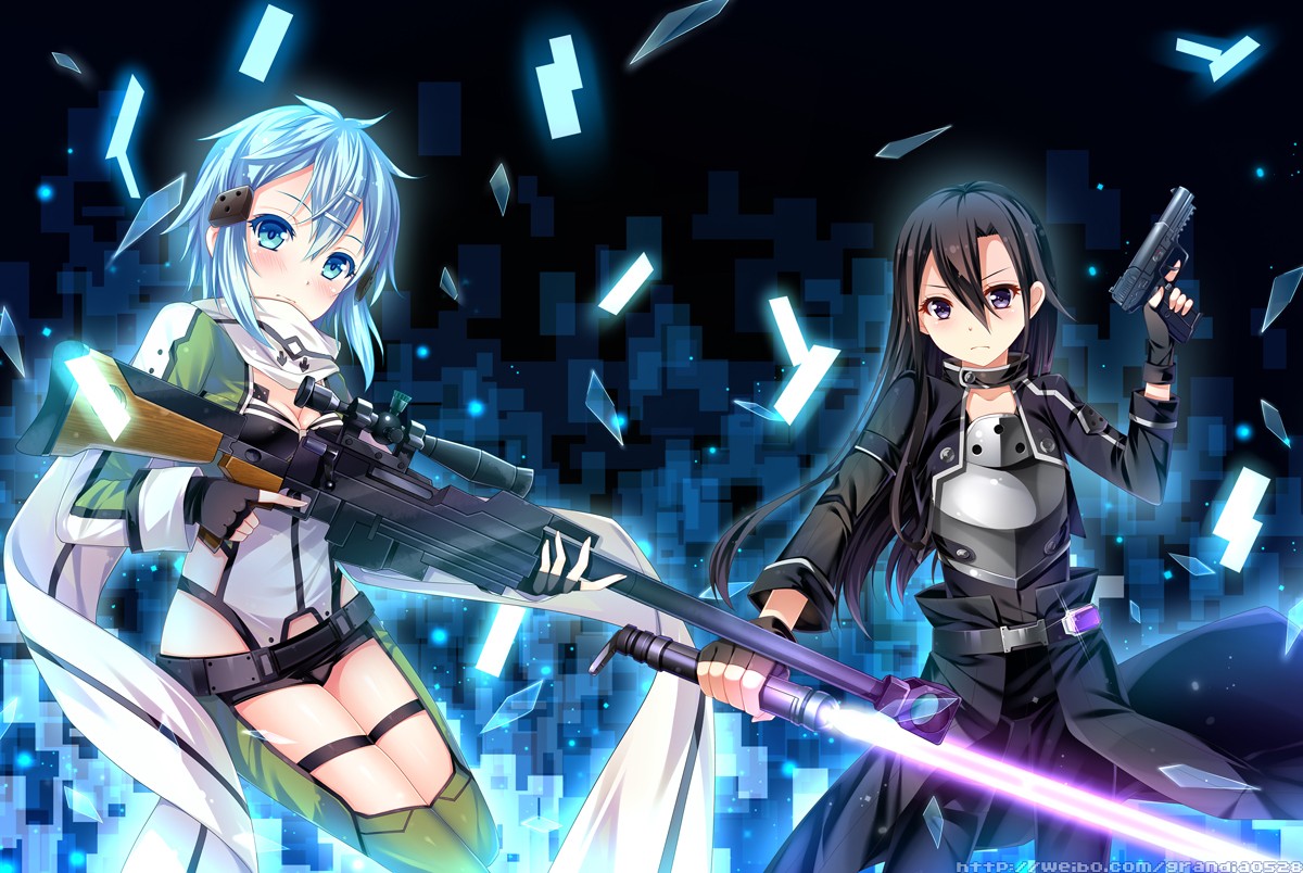 Sword Art Online: Asada Shino and Kirito HD Wallpaper