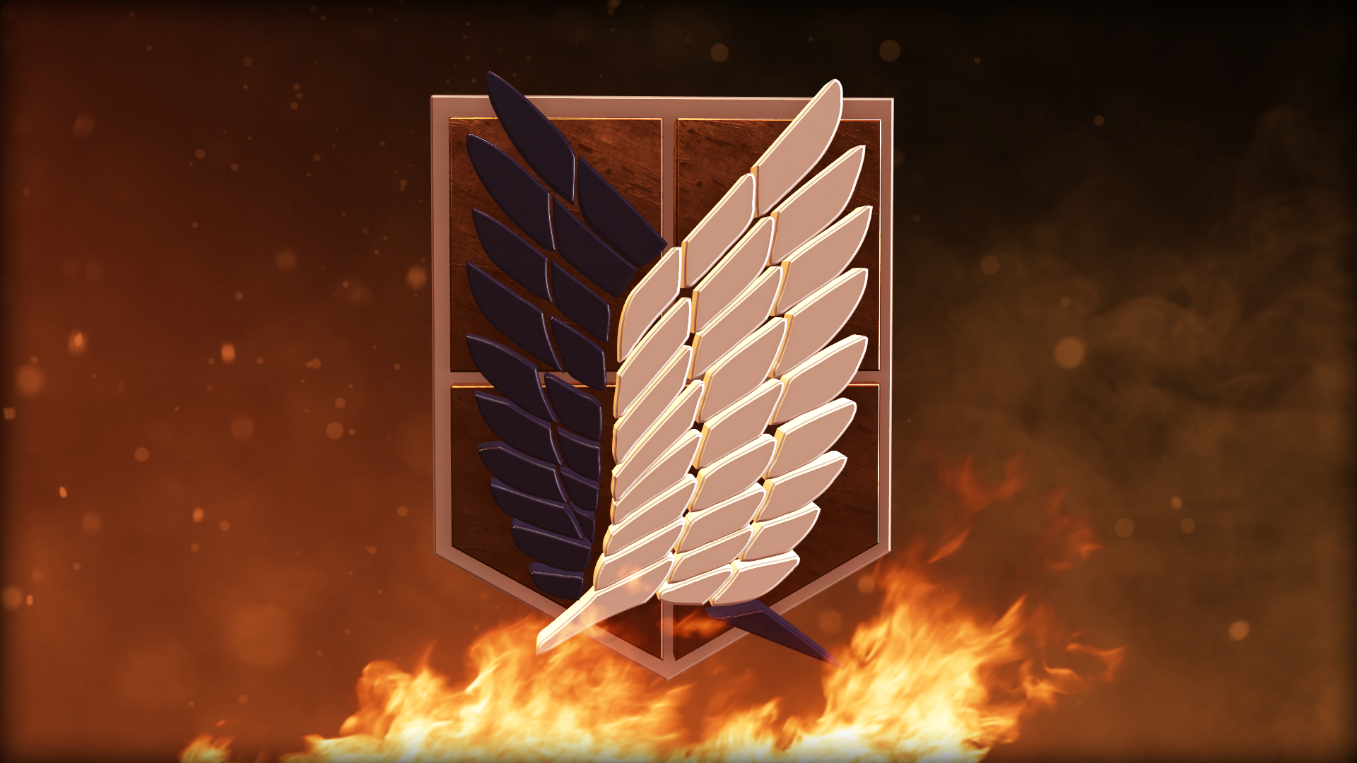 Scout Regiment Emblem from Attack on Titan HD Wallpaper