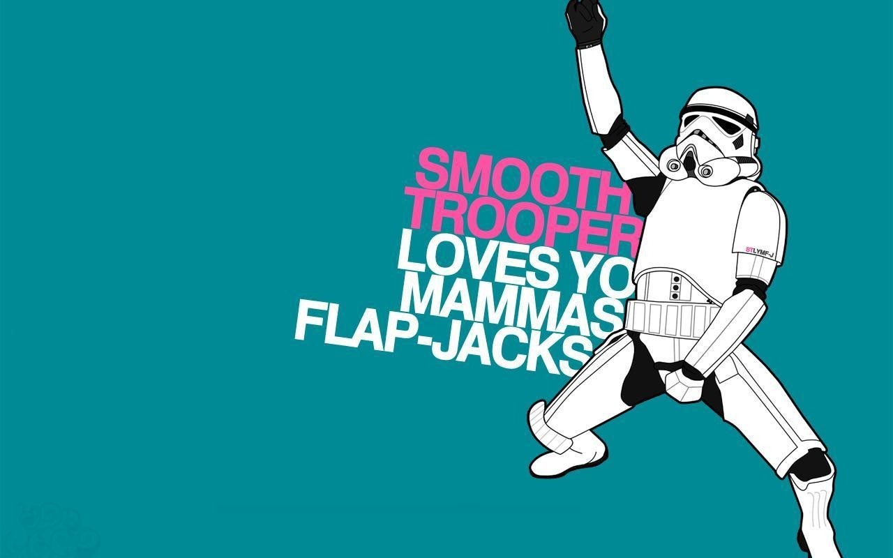 Stormtrooper Loves Mamma's Flap-Jacks HD Wallpaper