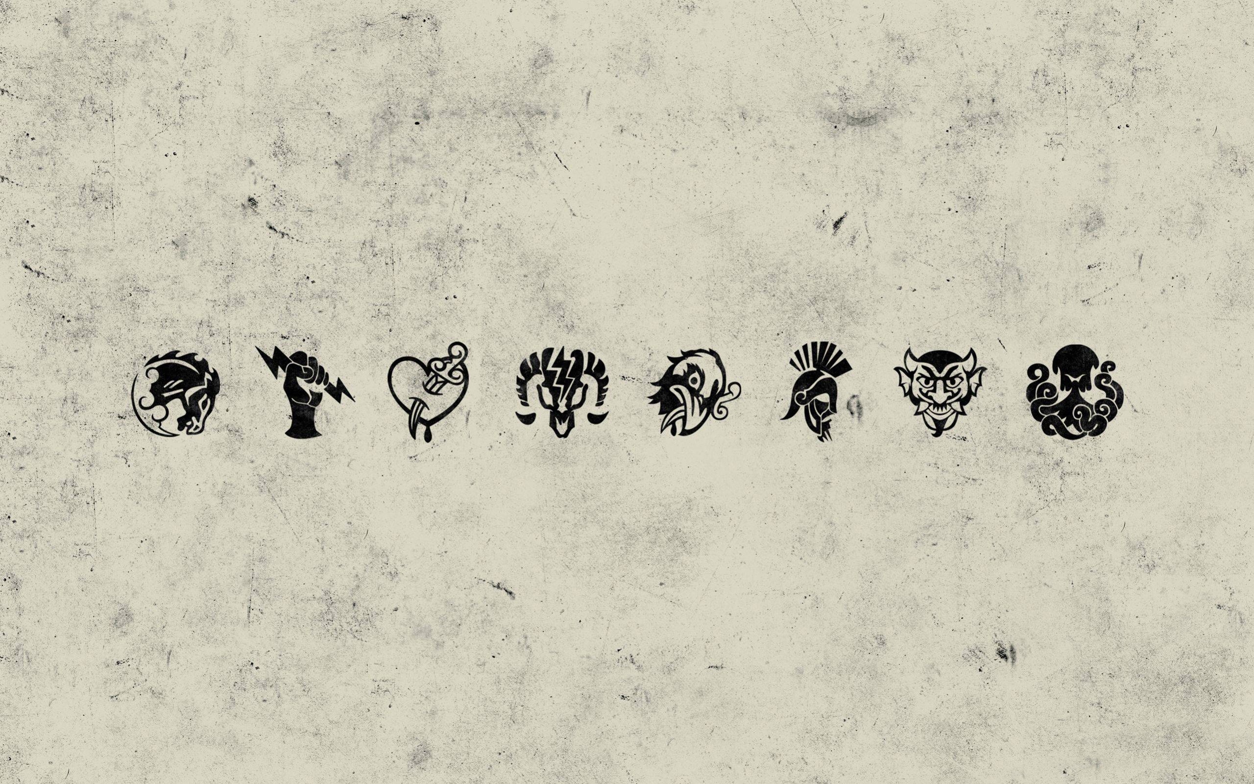 BioShock Infinite Symbols on Textured Background HD Wallpaper