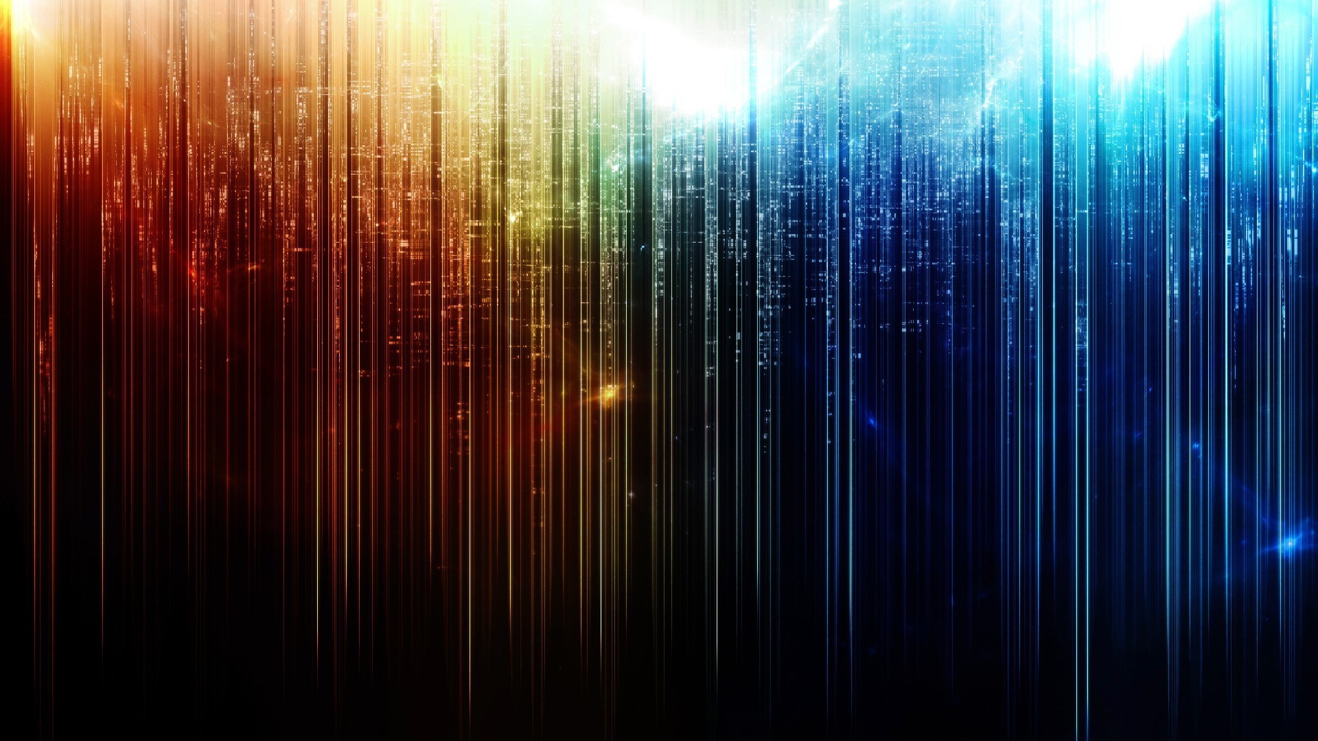 Abstract colorful digital art with vertical lines HD Wallpaper