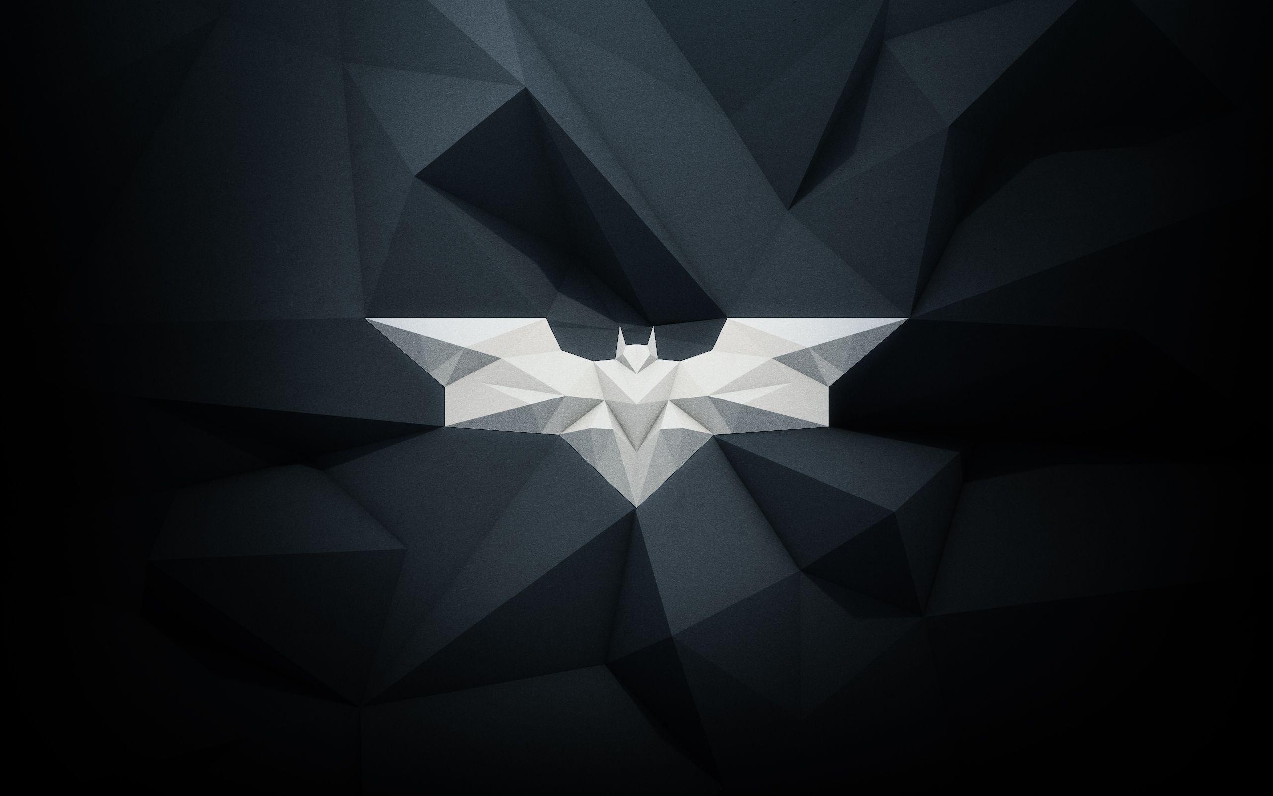 The Dark Knight Rises Batman Low Poly Logo HD Wallpaper