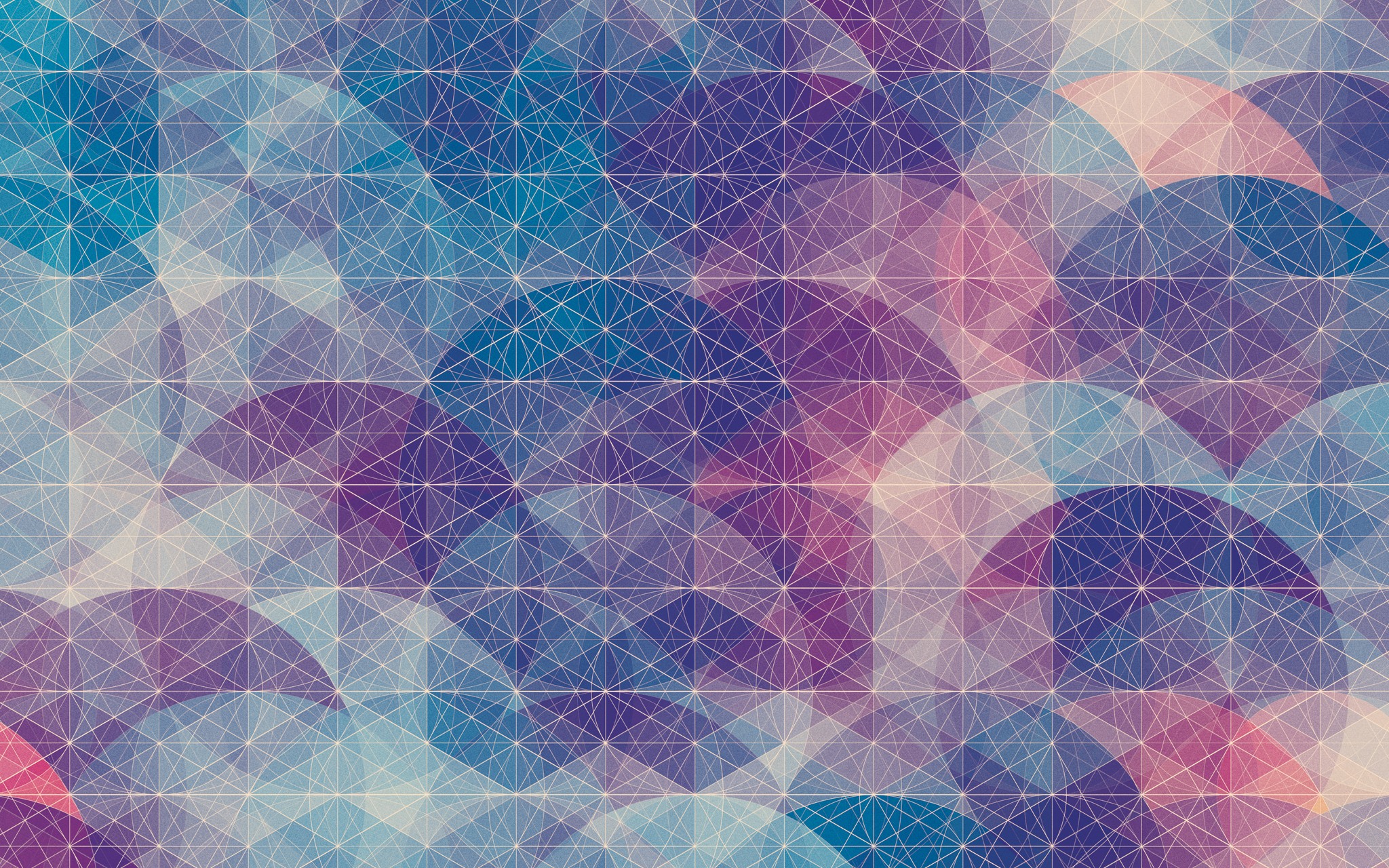 Abstract geometric pattern with circles and triangles HD Wallpaper