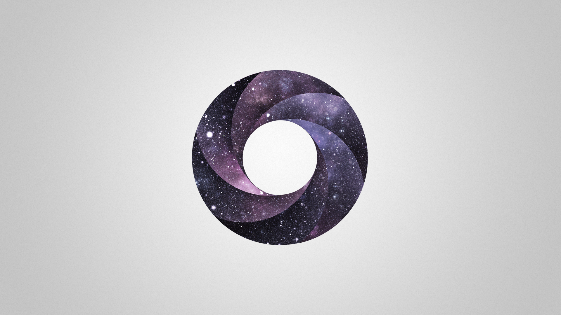 Minimalist geometric aperture with space texture HD Wallpaper