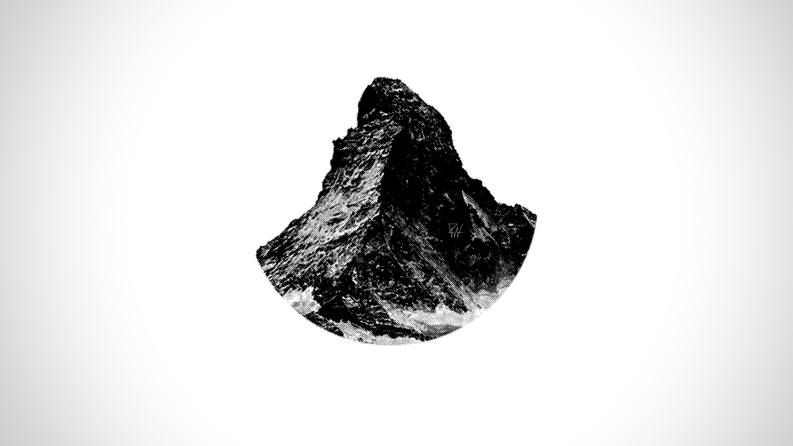 The Matterhorn mountain in black and white HD Wallpaper