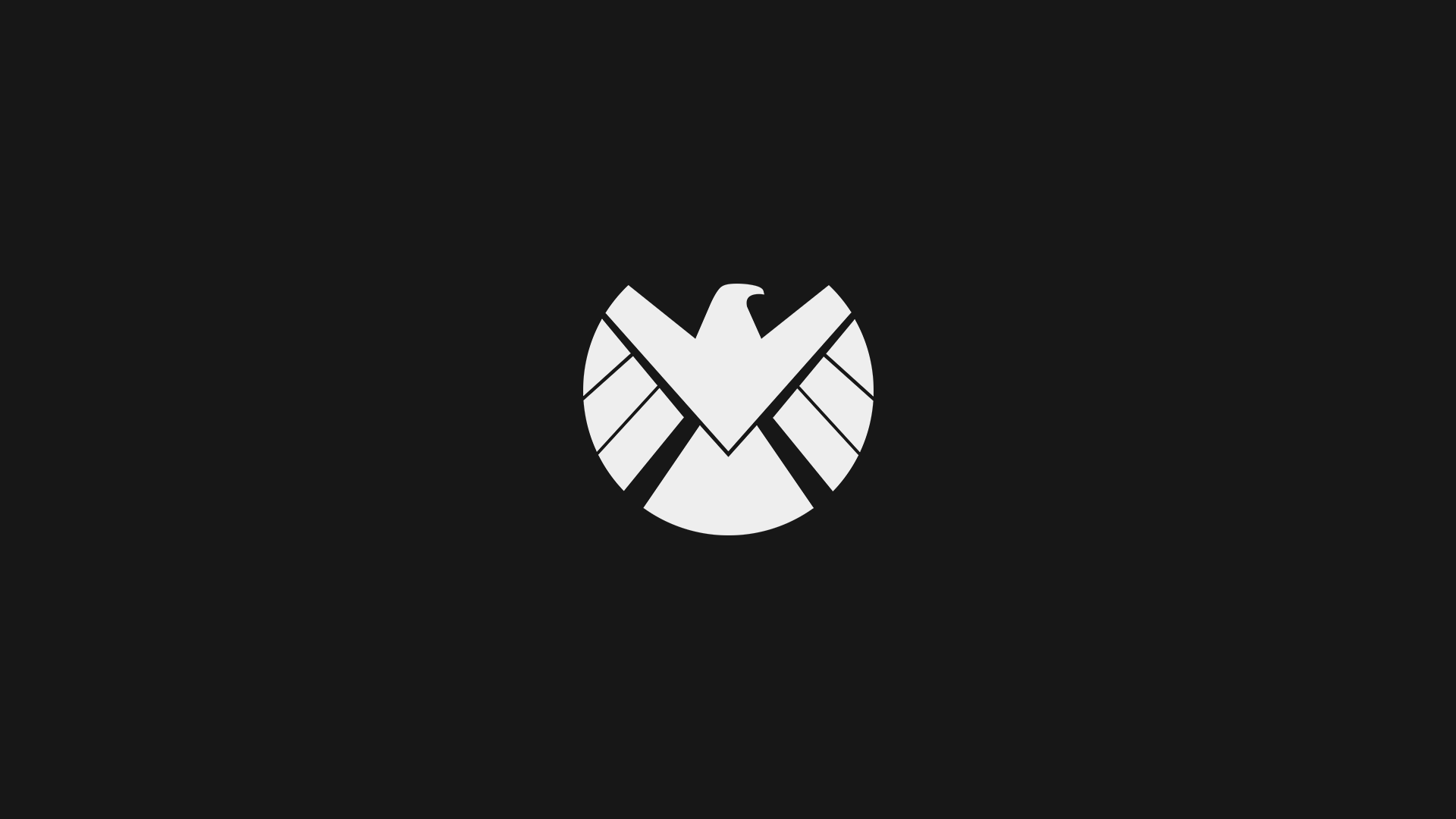 S.H.I.E.L.D. logo on black background HD Wallpaper