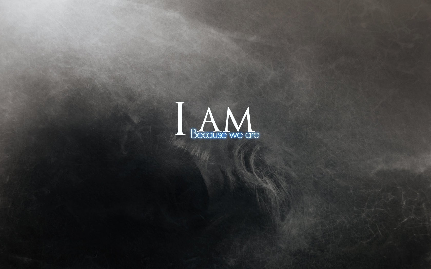 I AM Because we are quote artwork HD Wallpaper