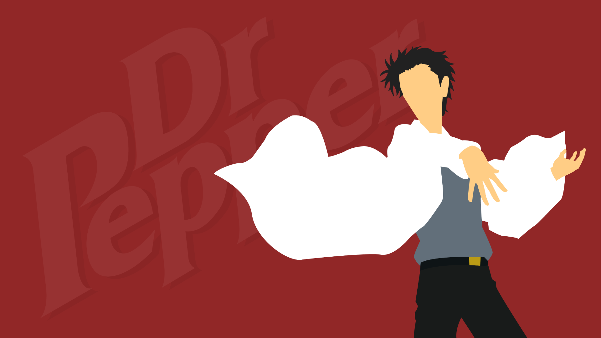Okabe Rintarou from Steins;Gate in Minimalist Style HD Wallpaper