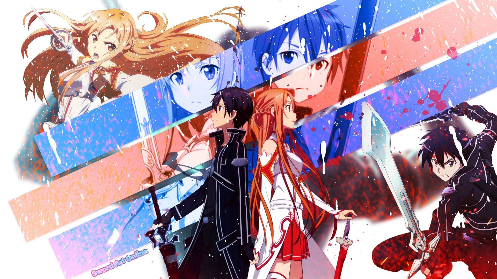 Sword Art Online: Kirito and Asuna in Battle HD Wallpaper