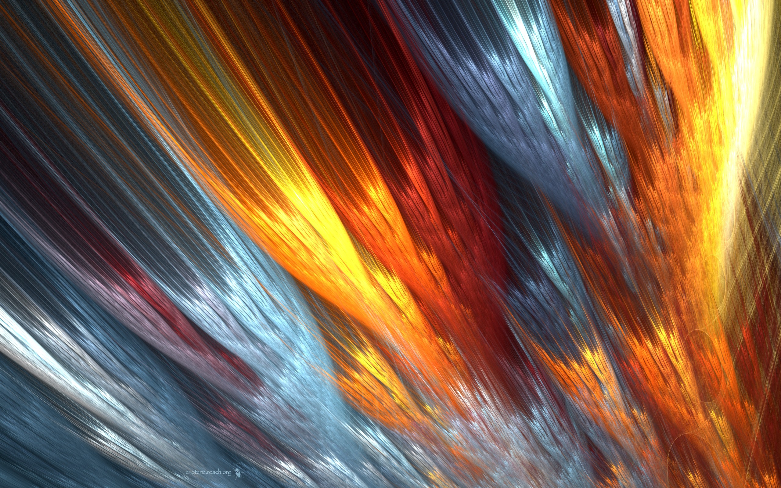 Colorful abstract fractal lines HD Wallpaper