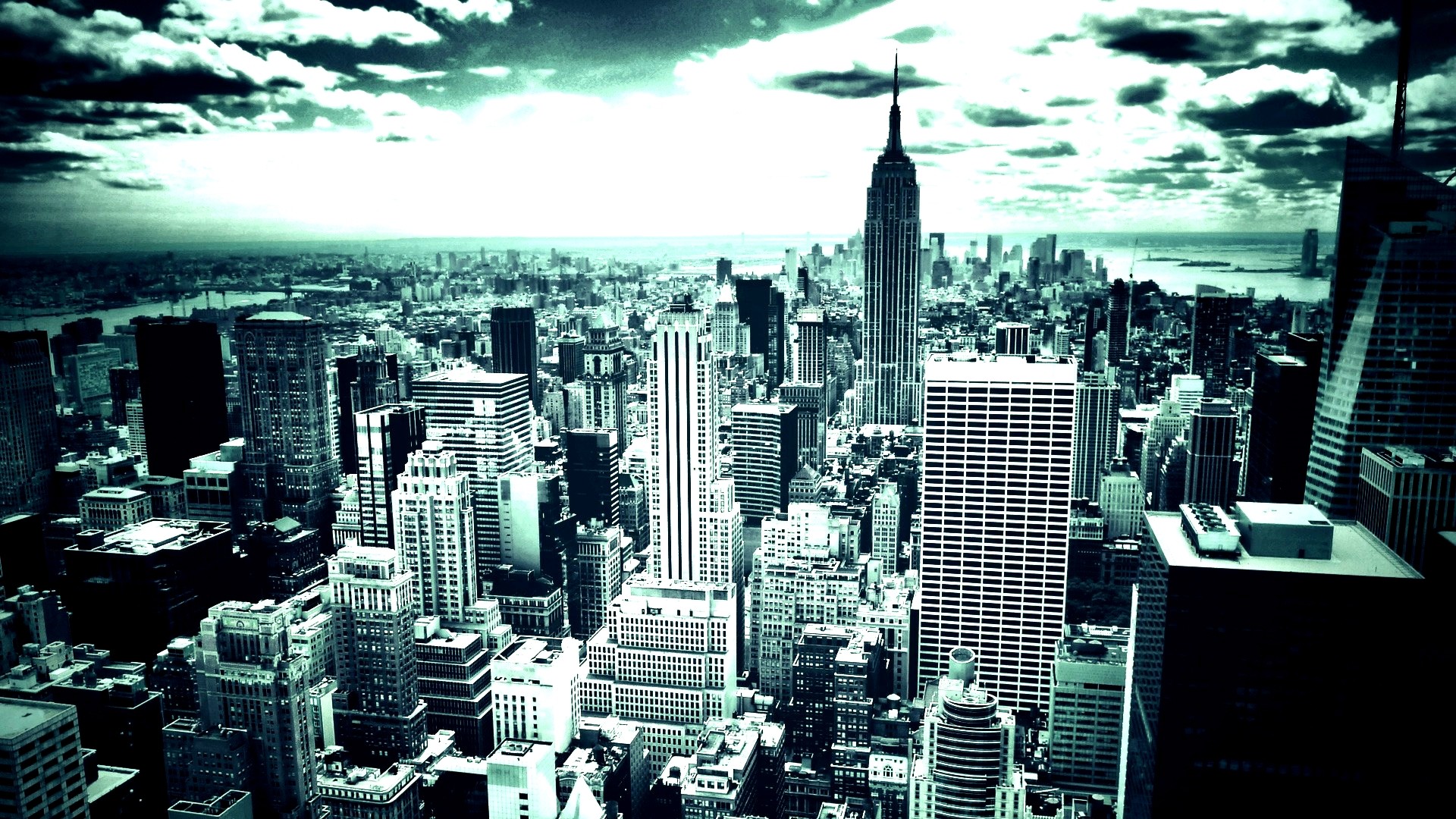 New York City Skyline with Empire State Building HD Wallpaper