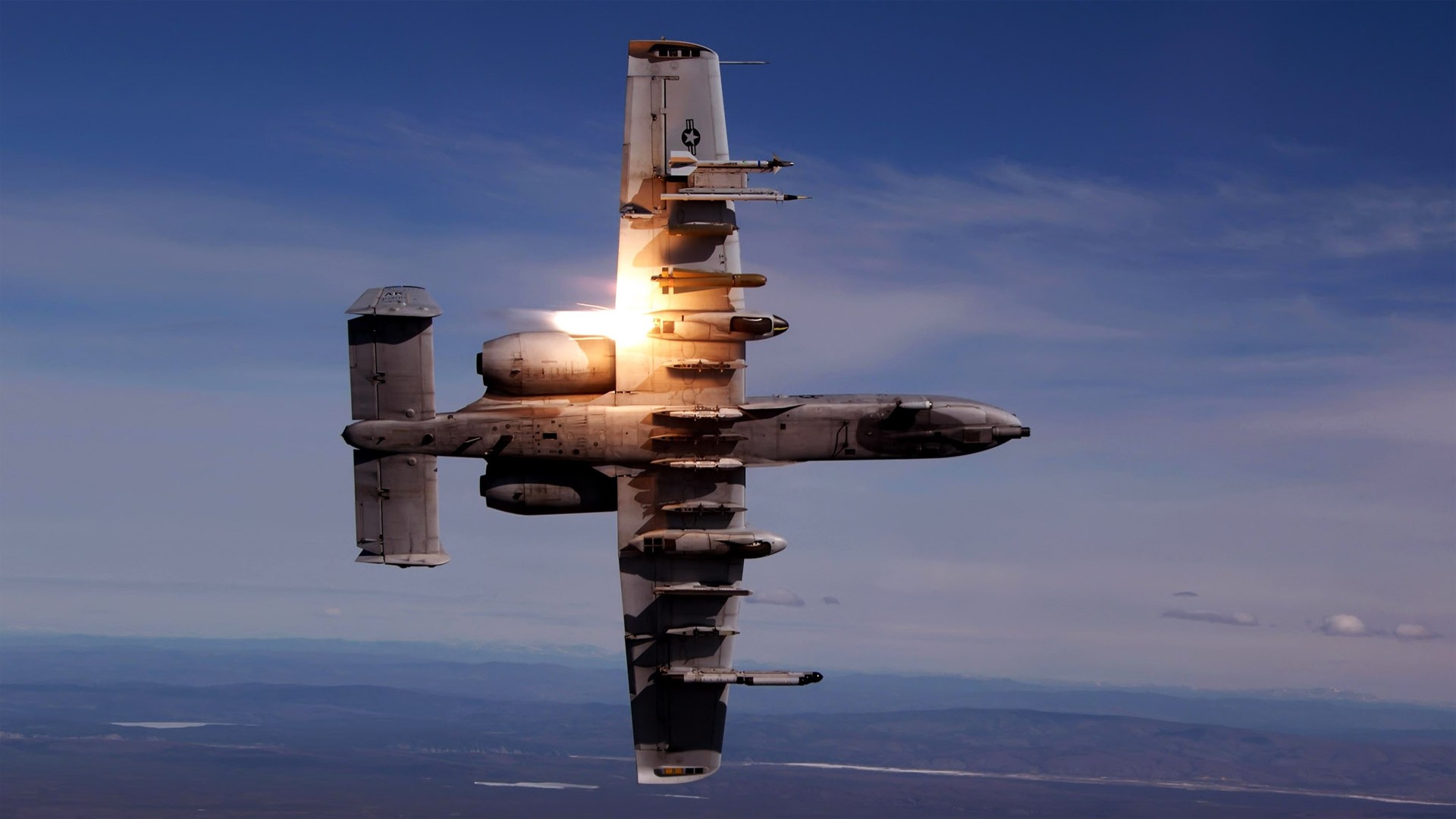 A-10 Thunderbolt II "Warthog" in flight HD Wallpaper