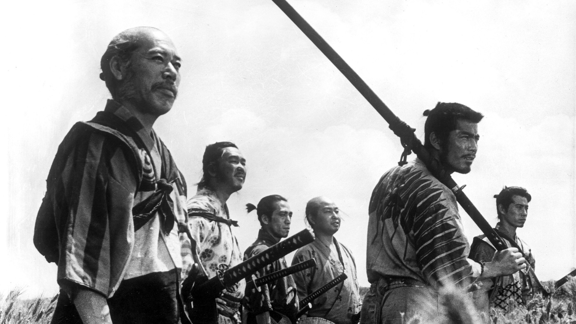 Seven Samurai standing together HD Wallpaper
