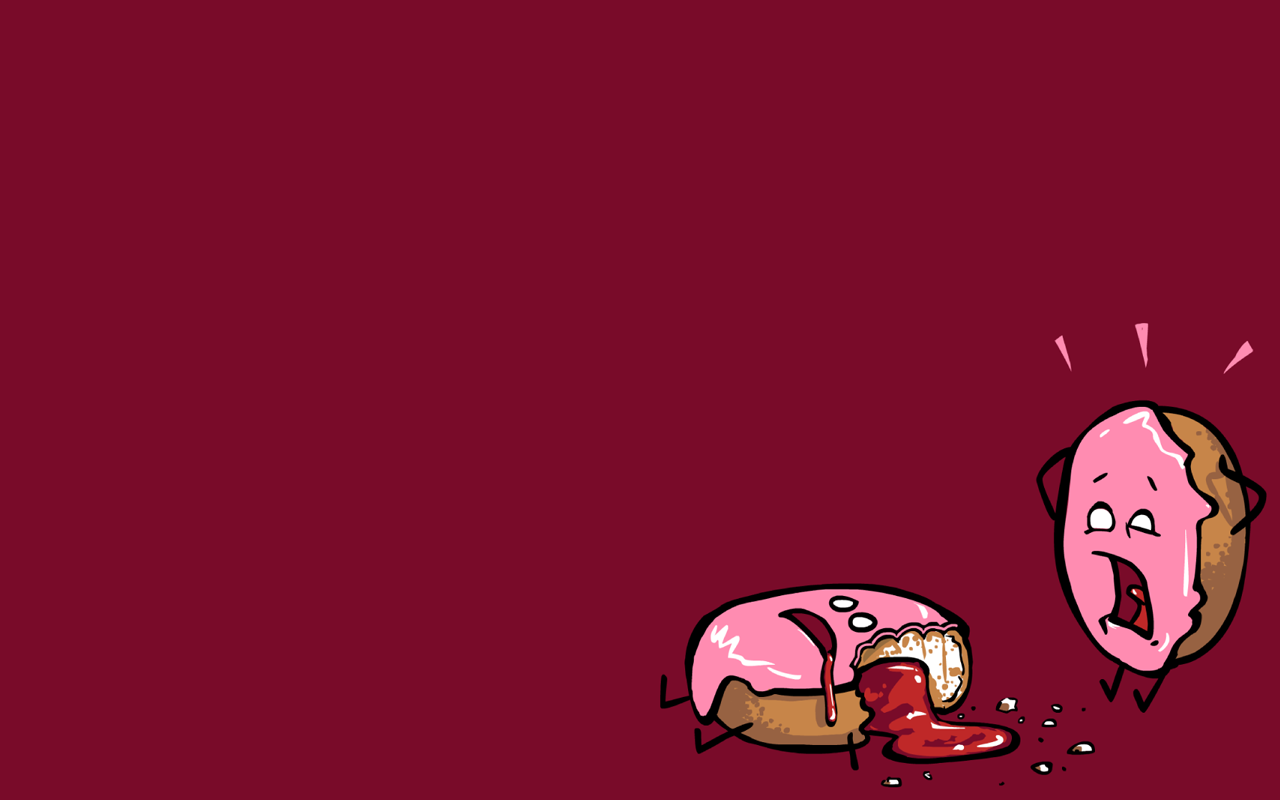 Two donuts in distress HD Wallpaper
