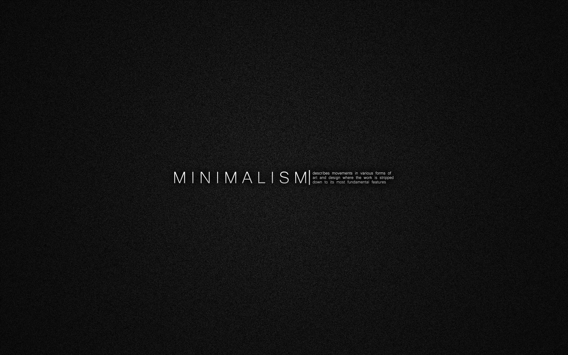 Minimalism text on dark background HD Wallpaper