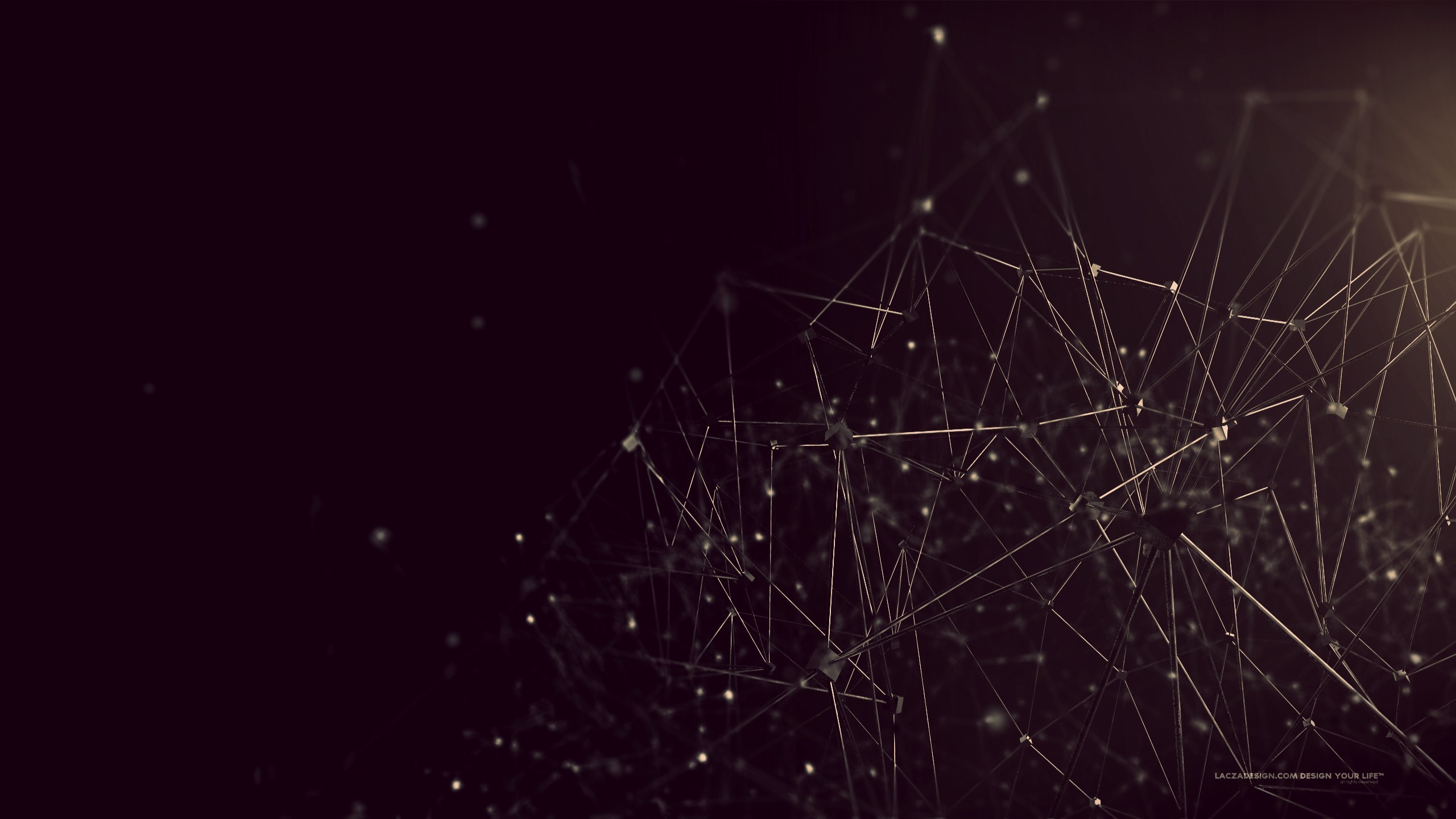 Lacza abstract geometric network of lines and nodes HD Wallpaper