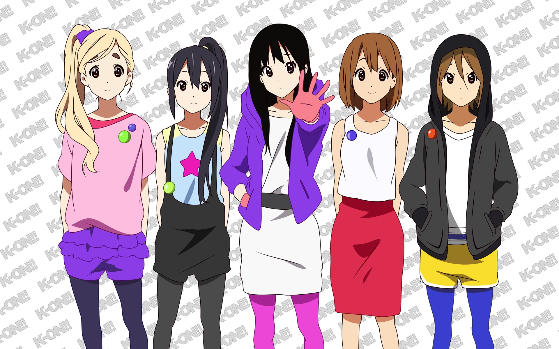 K-ON! girls standing together HD Wallpaper