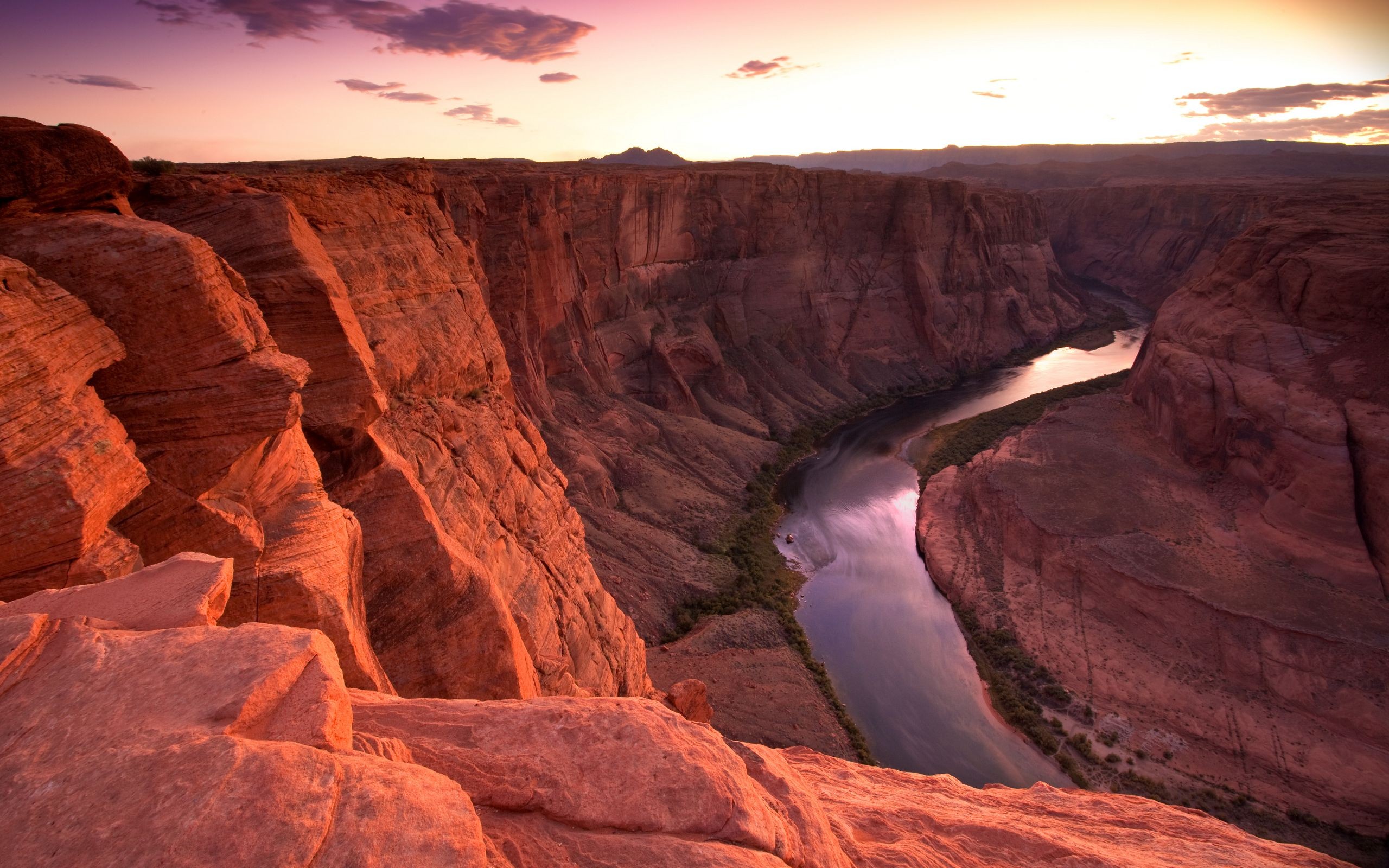 Horseshoe Bend Canyon at Sunset HD Wallpaper