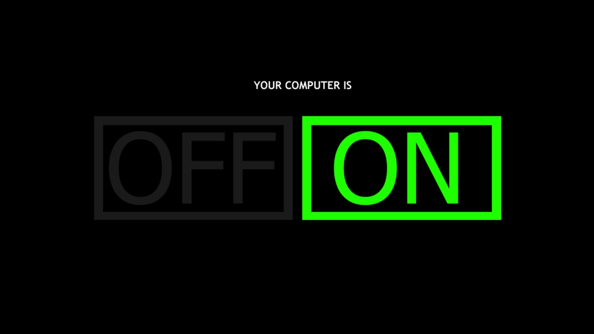 Computer is ON or OFF HD Wallpaper