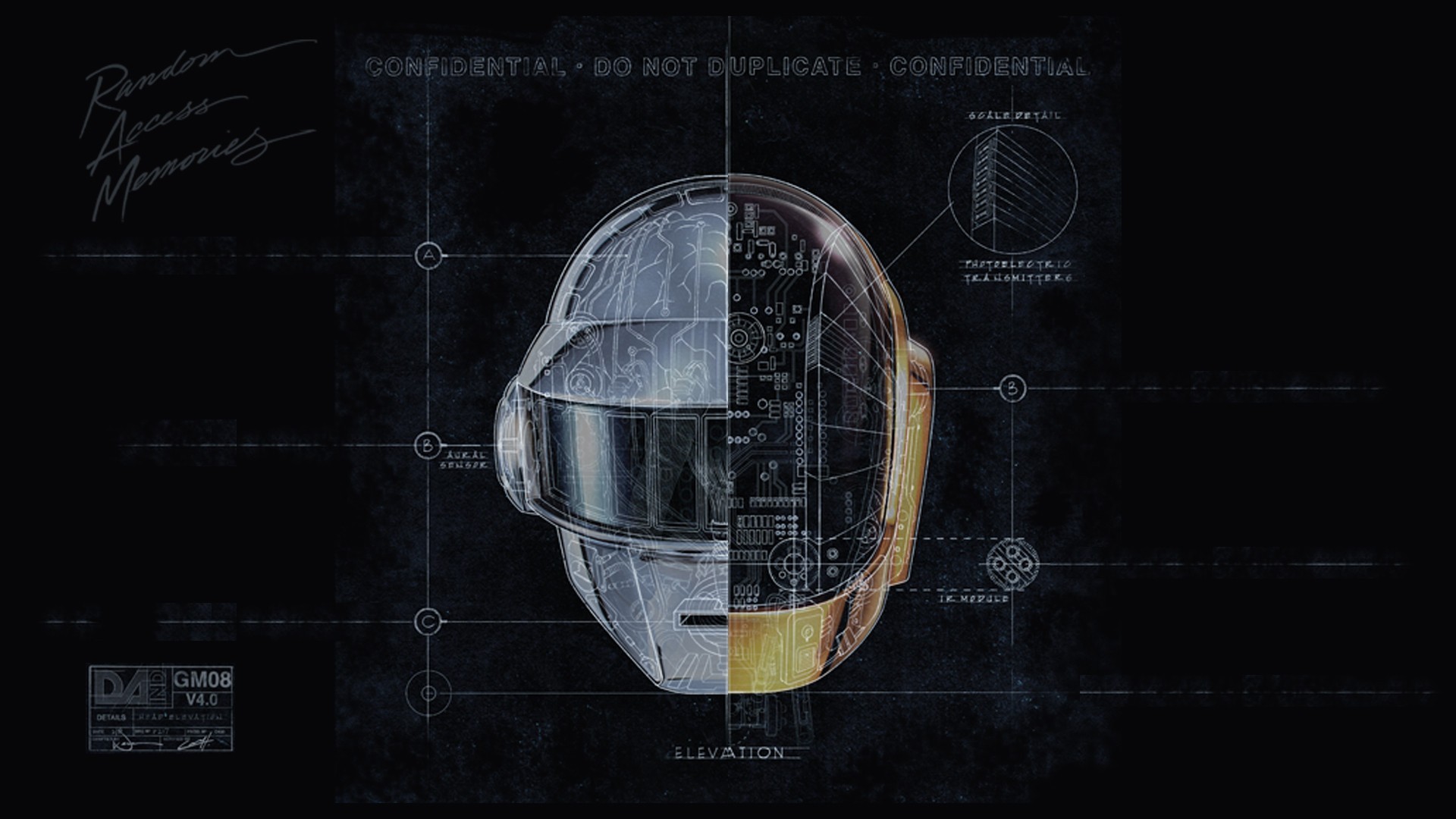 Daft Punk Random Access Memories Blueprint HD Wallpaper
