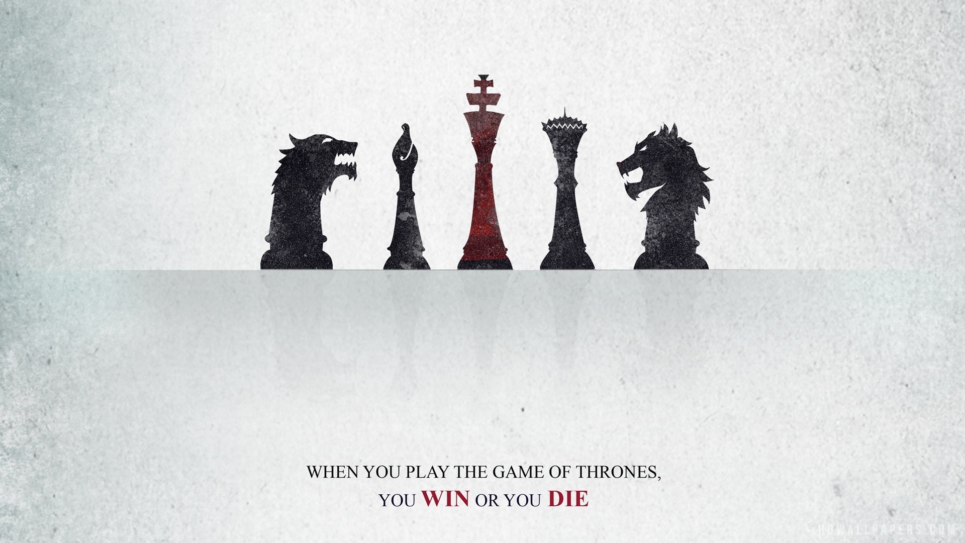 Game of Thrones Chess Pieces Typography HD Wallpaper