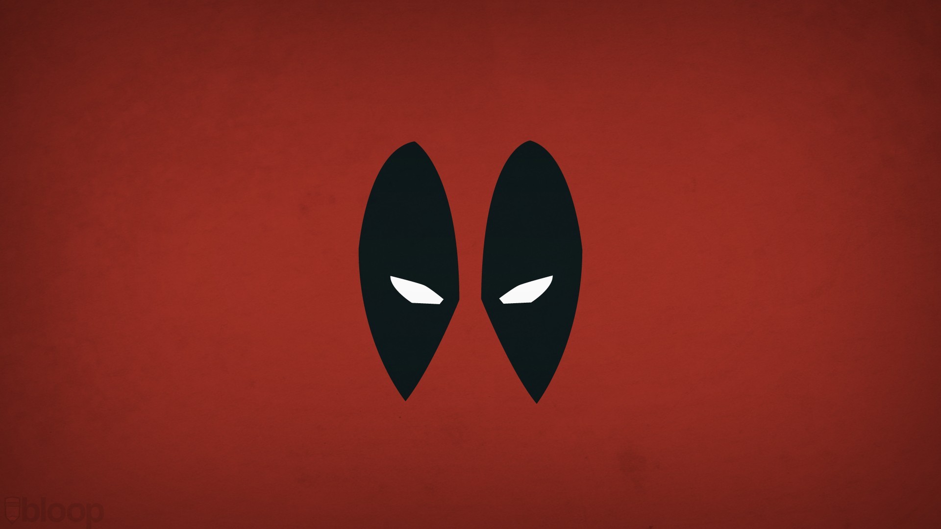 Deadpool minimalist eyes on red background HD Wallpaper