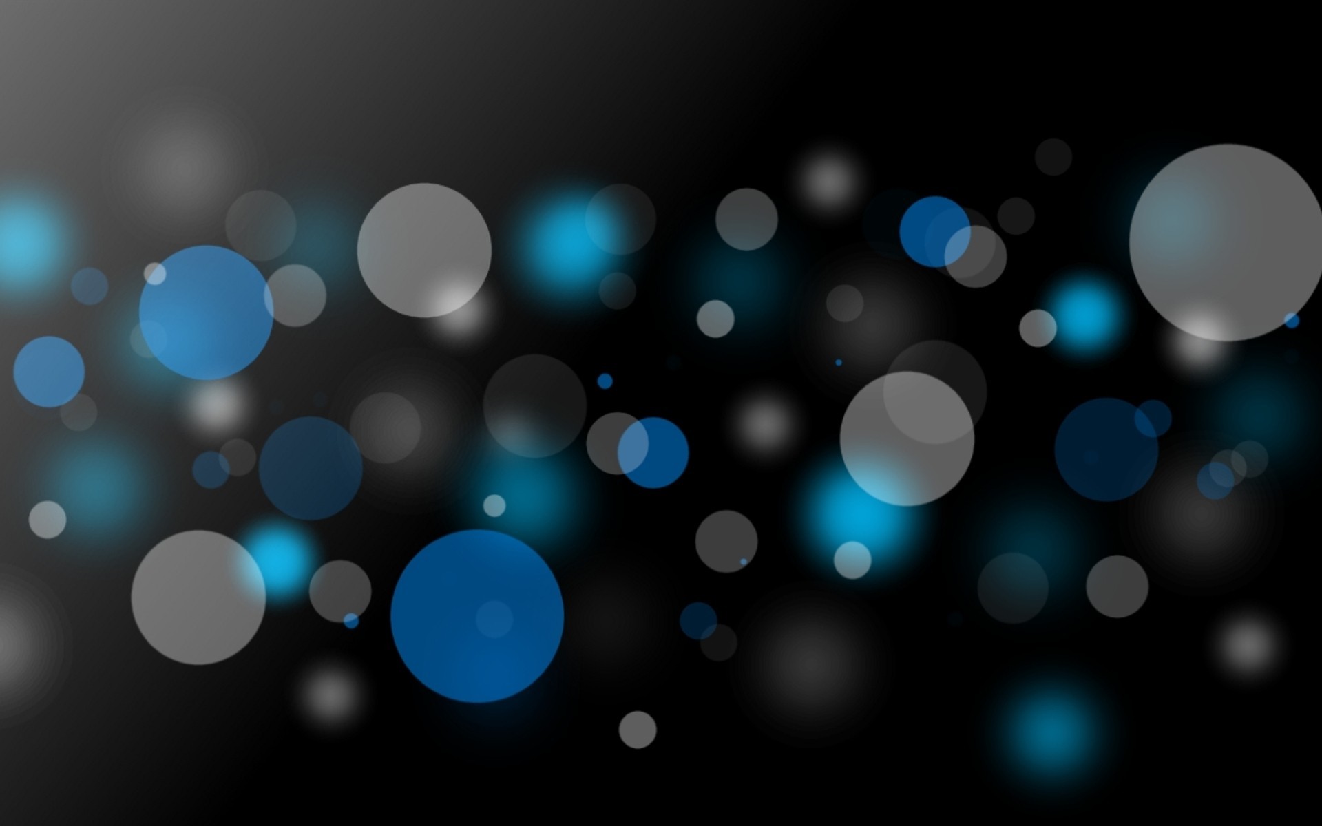 Abstract bokeh digital art with blue and gray circles HD Wallpaper