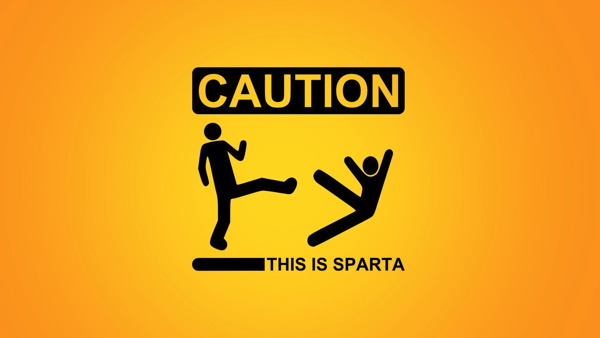Caution: This is Sparta parody HD Wallpaper