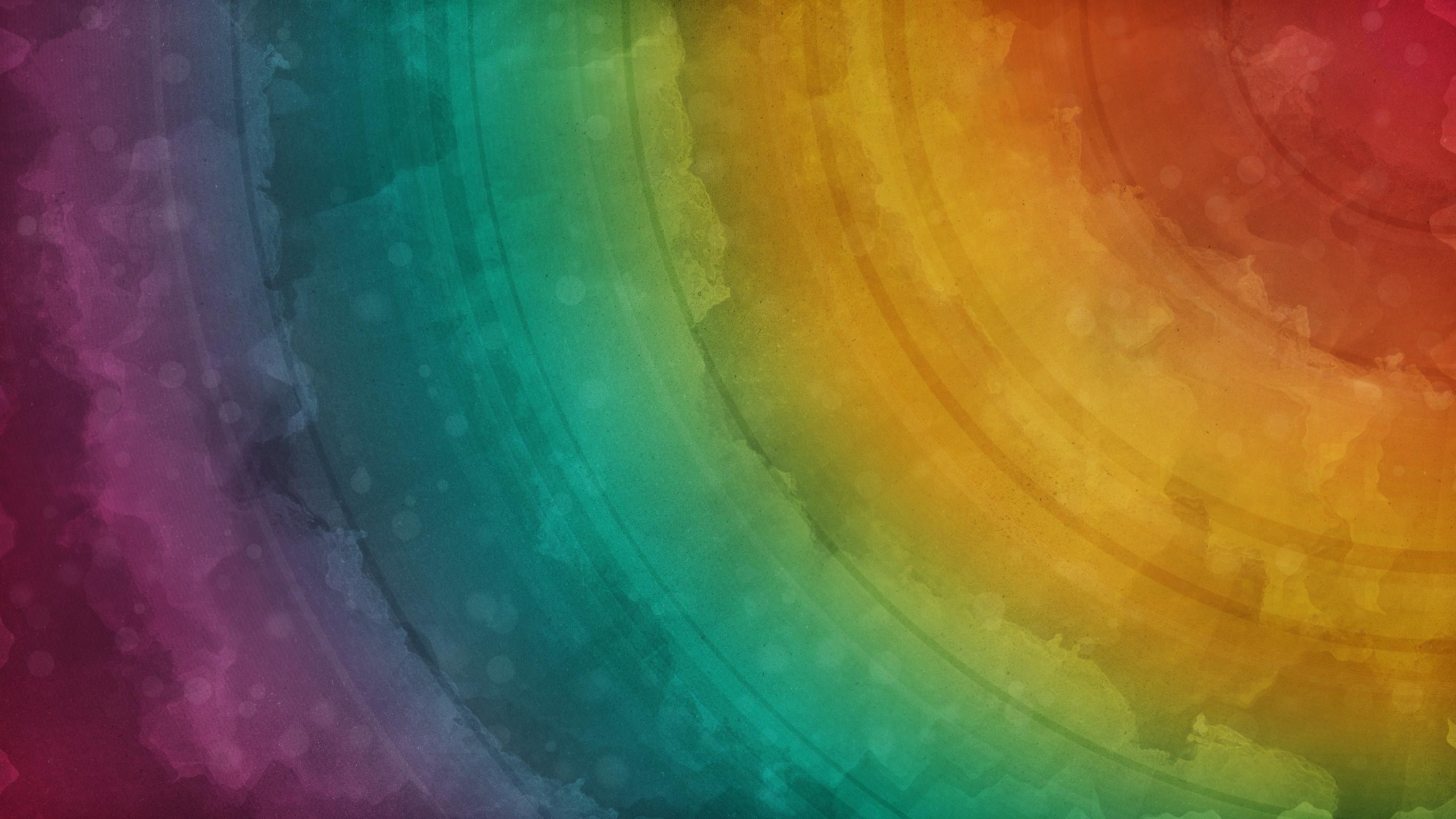 Abstract watercolor rainbow shapes HD Wallpaper