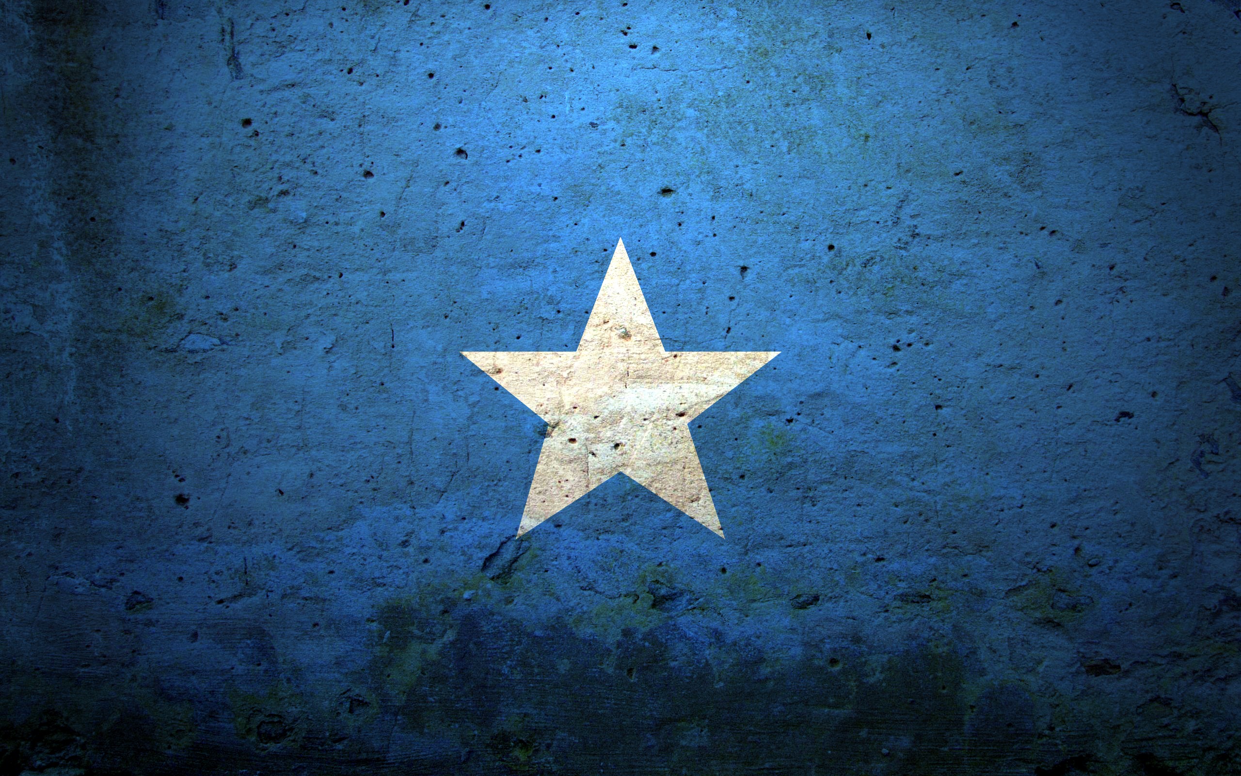 Grunge texture with a white star on blue HD Wallpaper