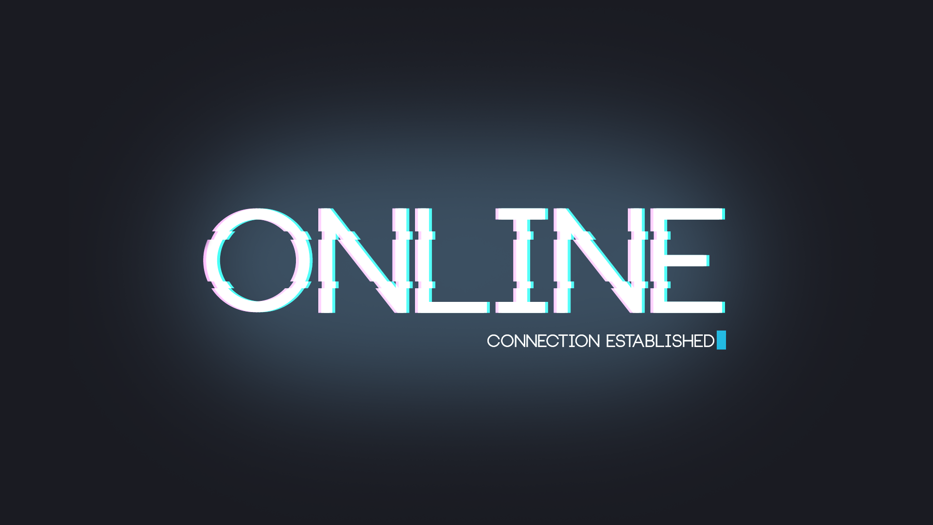 Online Connection Established Glitch Text HD Wallpaper