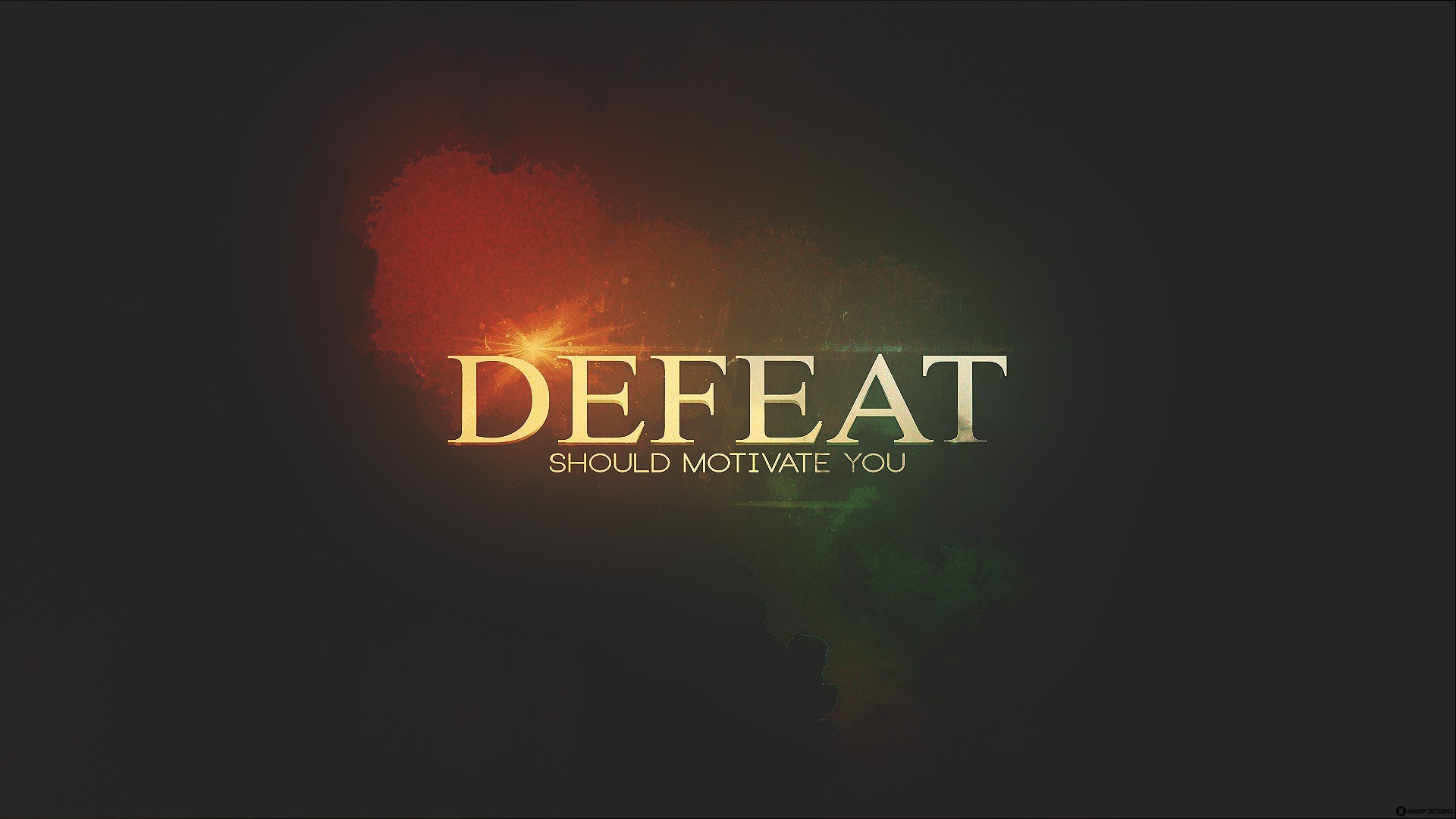 Defeat Should Motivate You Typography HD Wallpaper