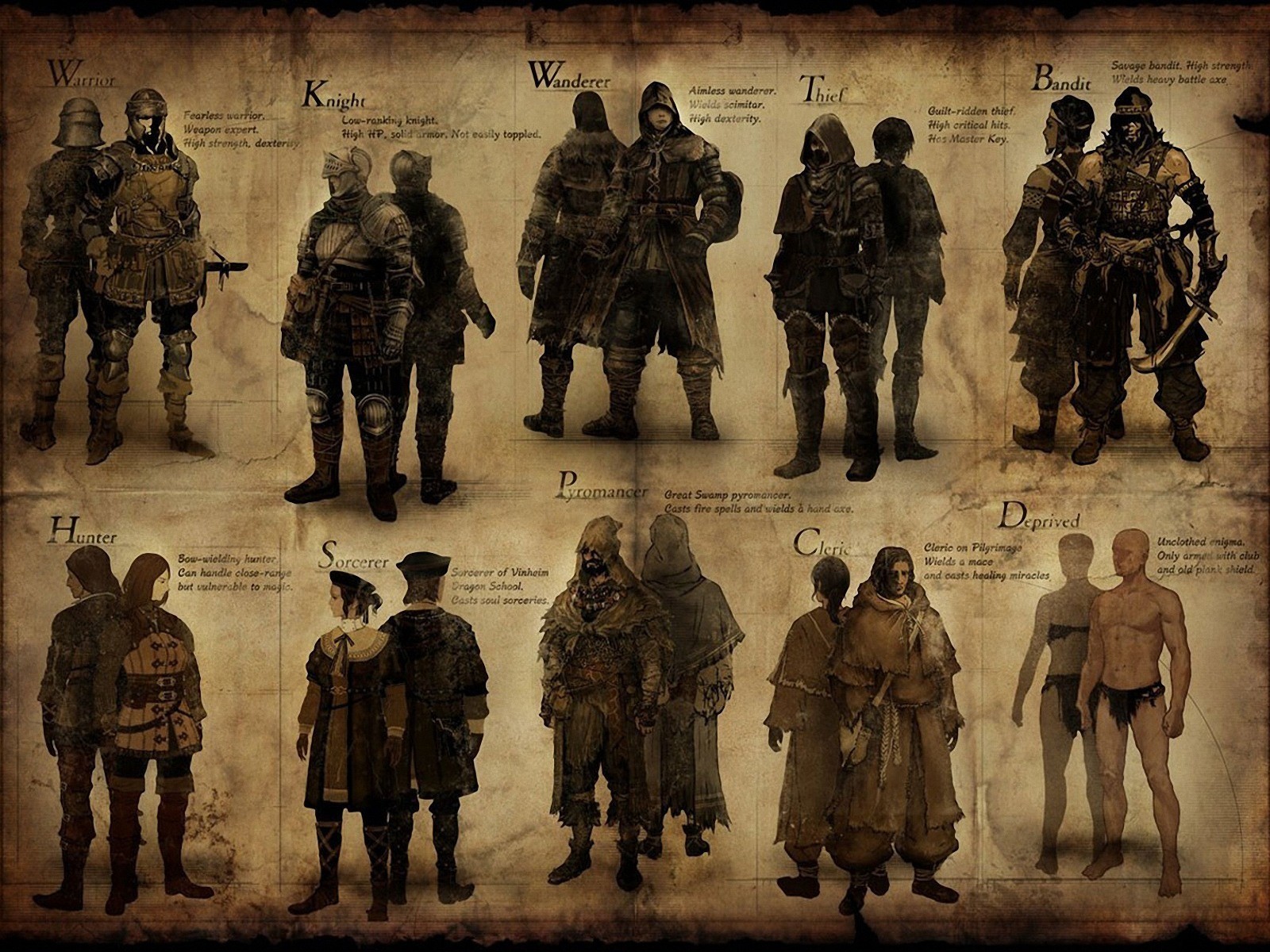 Dark Souls Character Classes HD Wallpaper