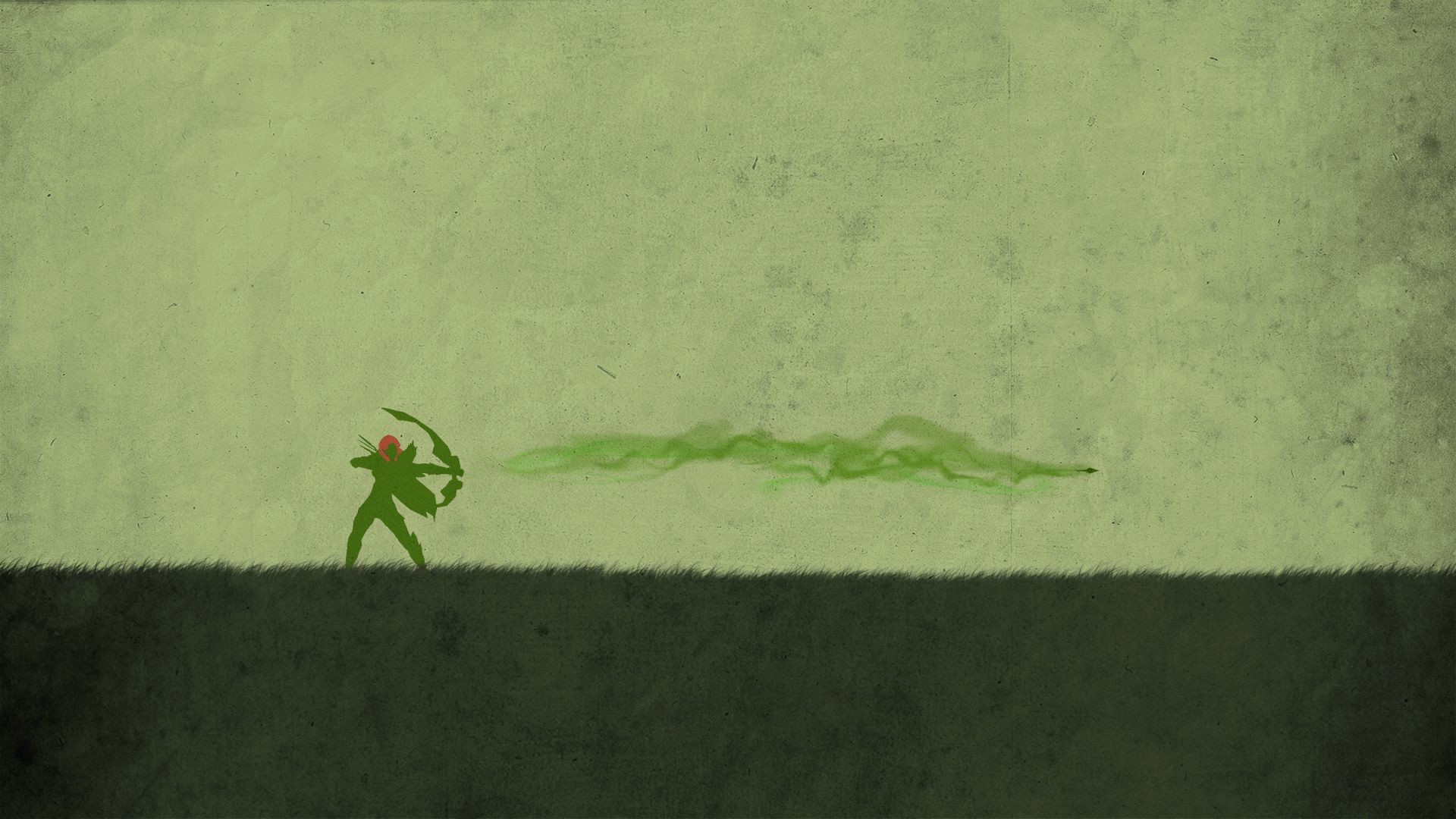Windrunner shooting an arrow with green smoke in Dota 2 HD Wallpaper