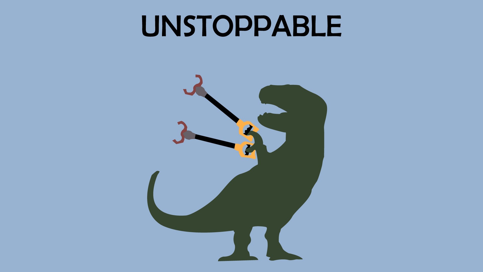 Unstoppable T-Rex with Robotic Arms HD Wallpaper