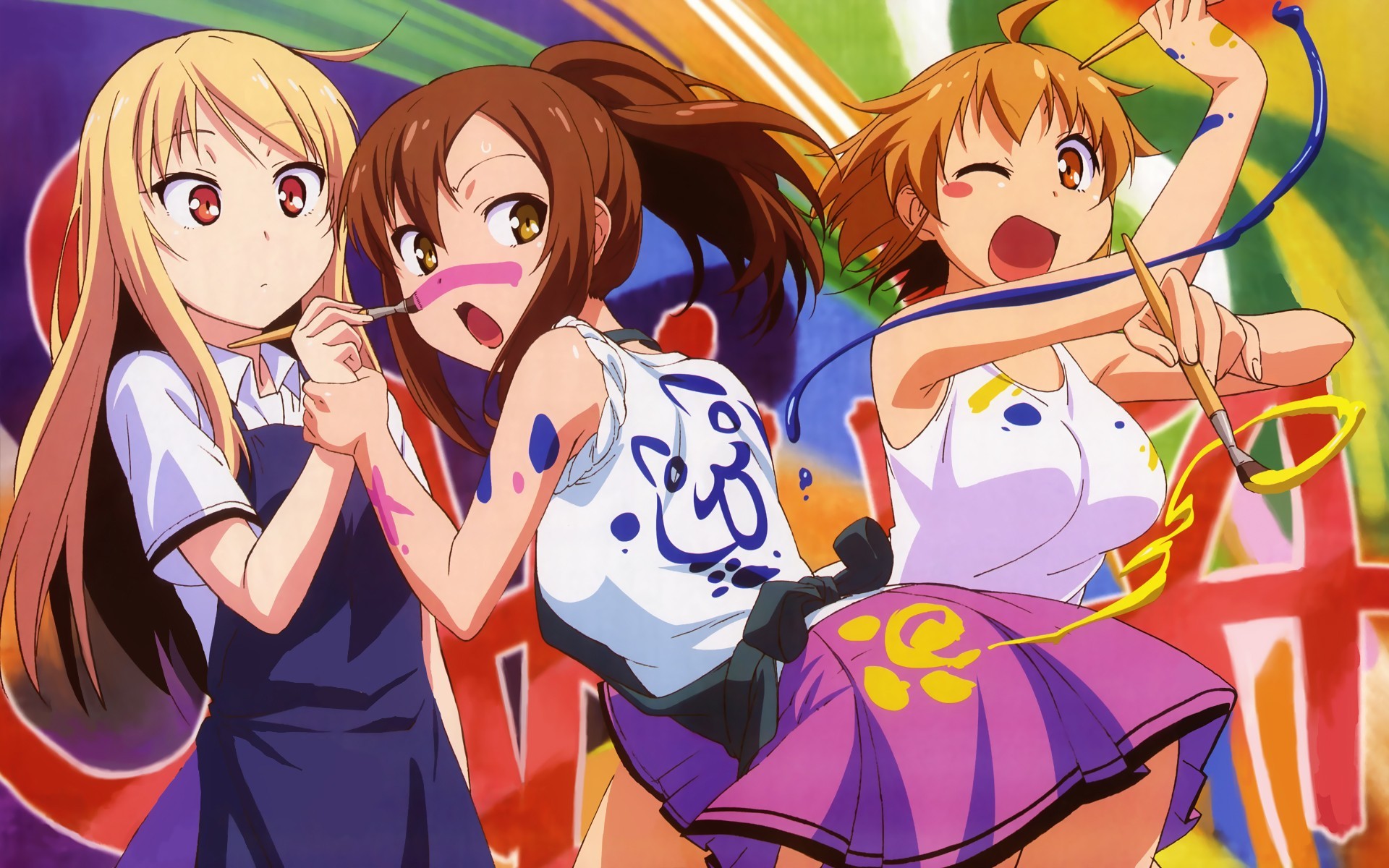 Shiina Mashiro Aoyama Nanami Anime Girls Sakurasou no Pet na Kanojo Kamiigusa Misaki HD Wallpaper