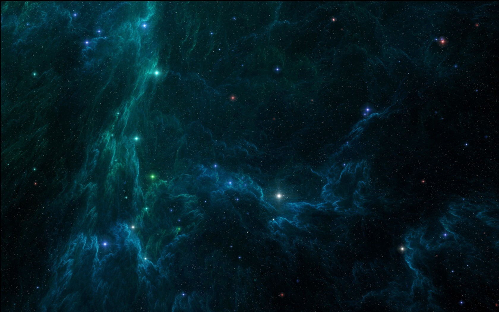 Digital art of a colorful nebula in deep space HD Wallpaper