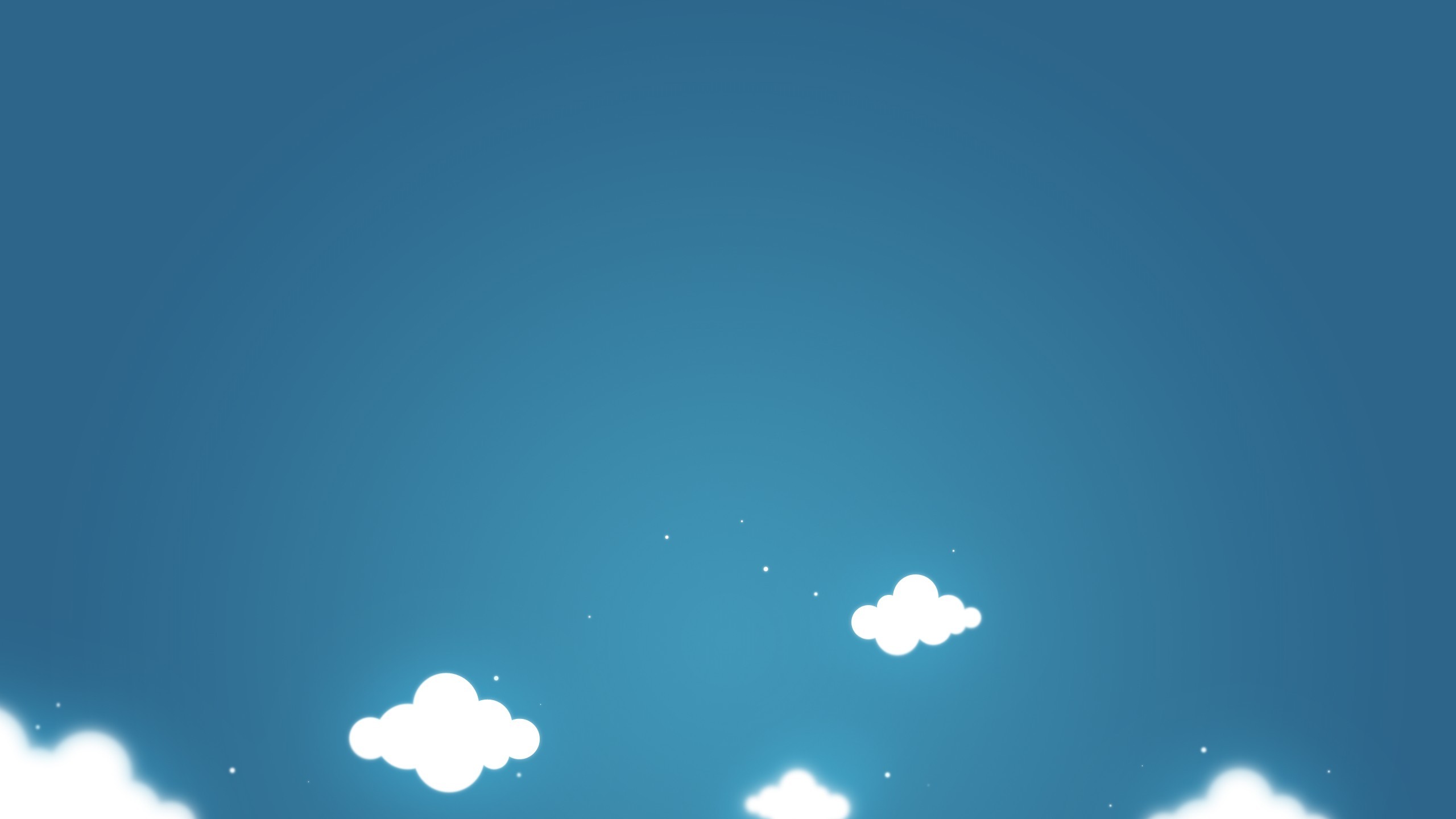 Minimalist abstract clouds on a blue background HD Wallpaper