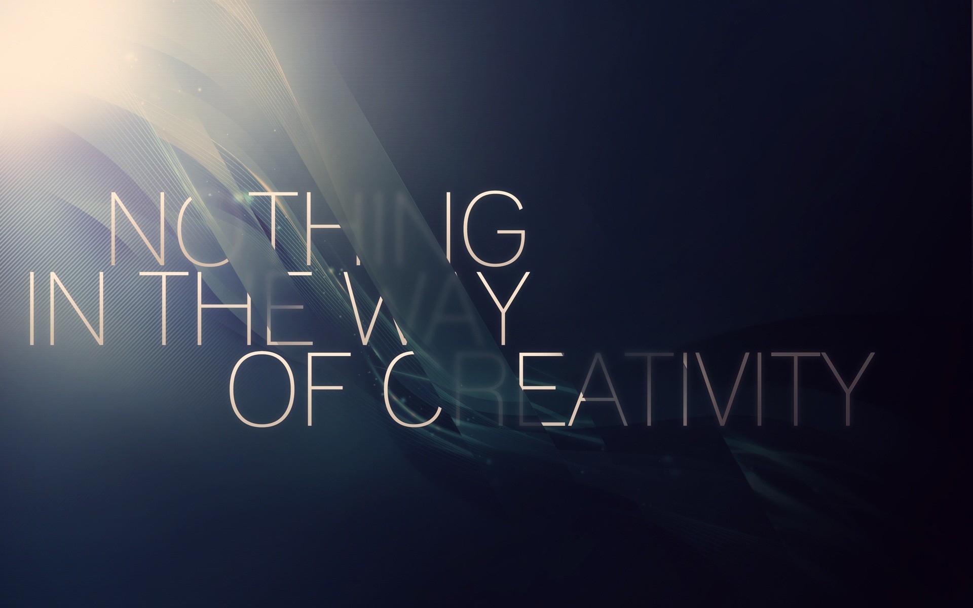 Nothing in the Way of Creativity Typography HD Wallpaper