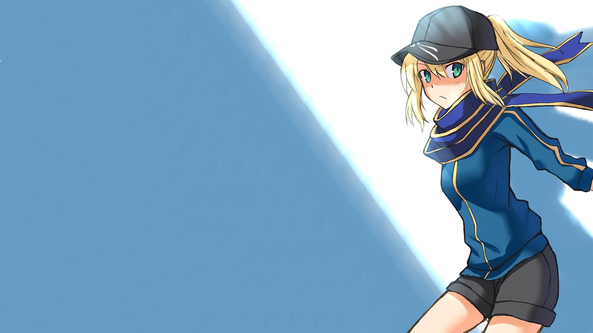 Saber from Fate Series wearing a cap and jacket HD Wallpaper